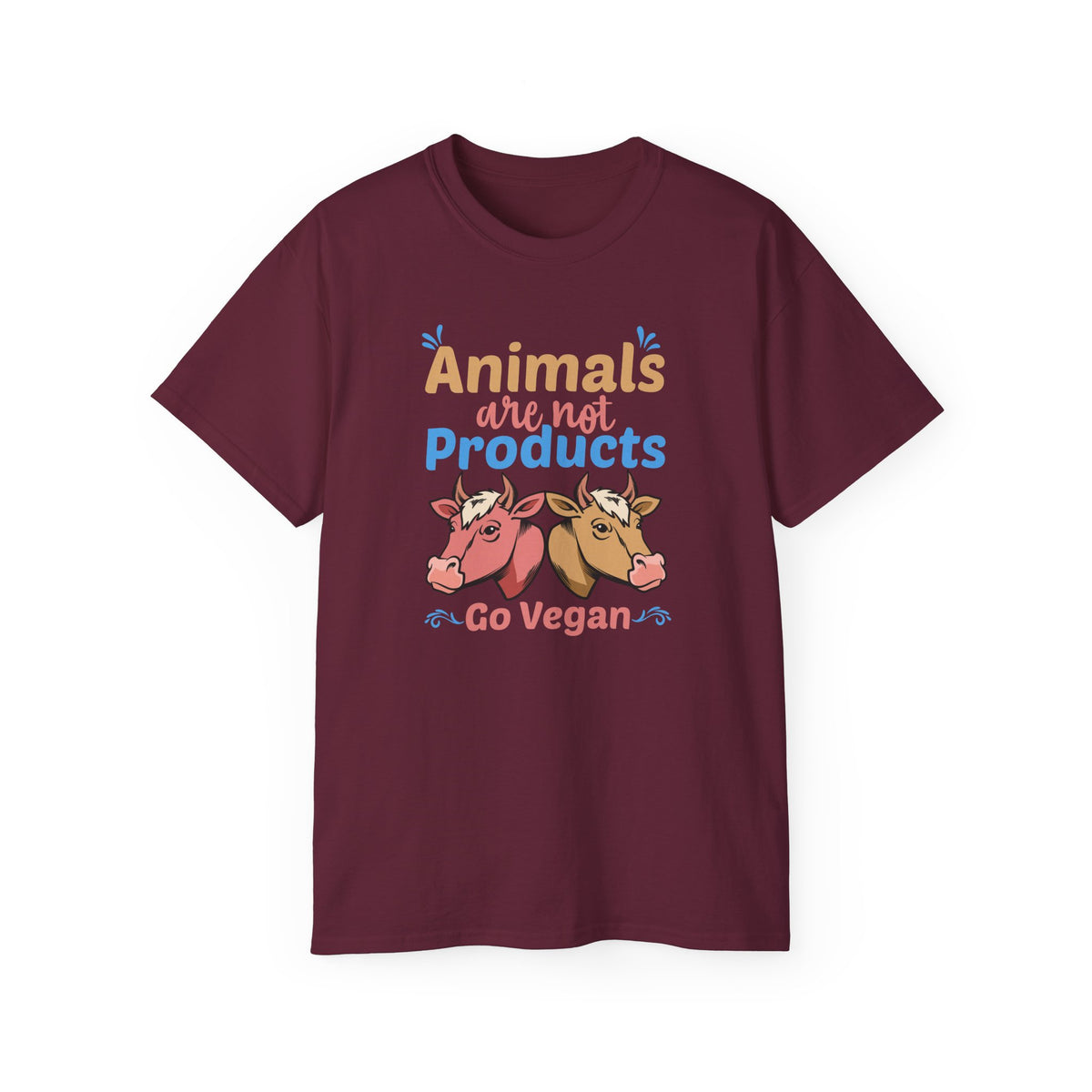 Animals Are Not Products Go Vegan T-Shirt | Vegan Animal Rights Tee