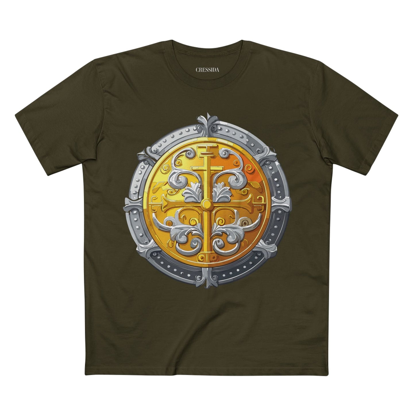 Antique Gold Coin Graphic Design T-Shirt Unisex 100 Cotton With Golden Print Artwork Tee 19