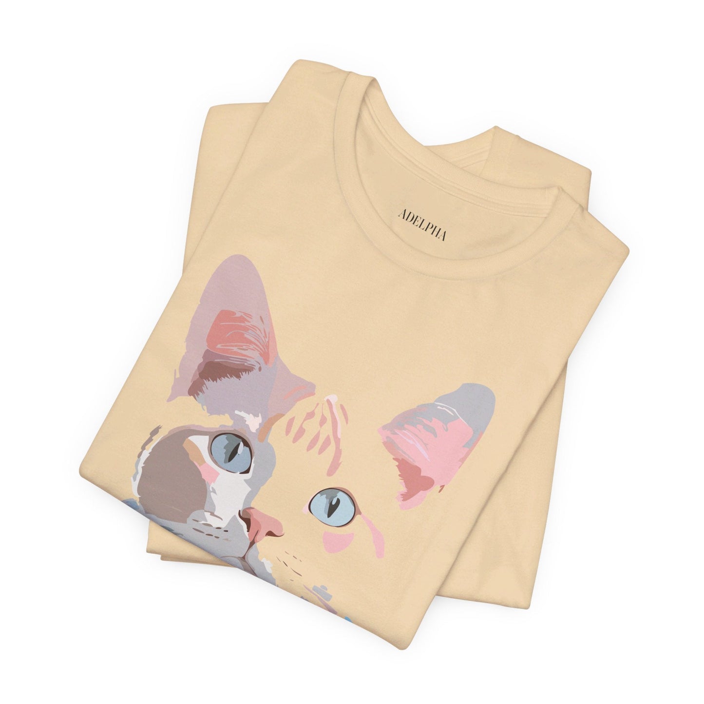 Adelpha Cat Graphic T Shirt Unisex Short Sleeve Vintage Artwork Tee