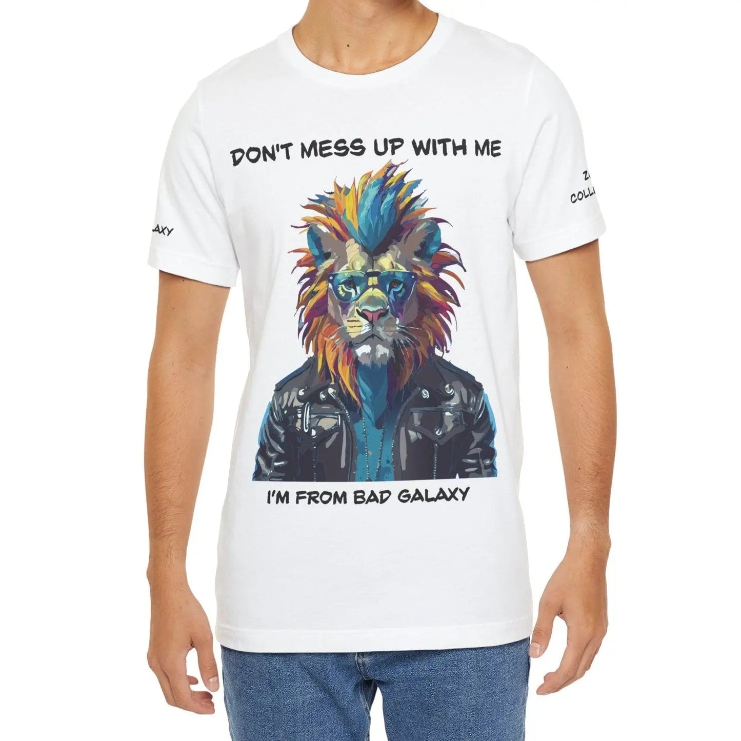 Bad Galaxy Animal T Shirt 100 Percent Cotton Eco Friendly Ink USA Printed Durable Stitching