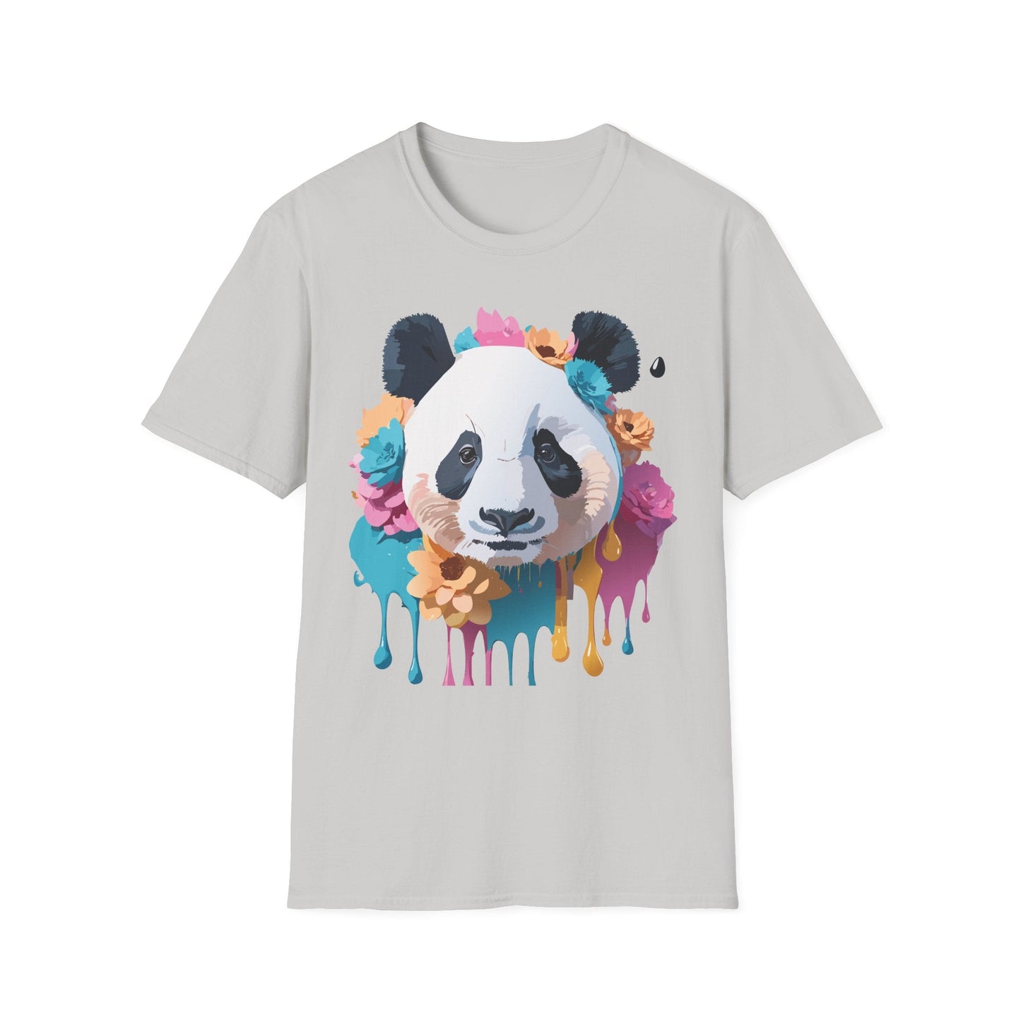 Unisex Panda Shirt Softstyle Cotton Tee For Everyday Wear With Cute Animal Print