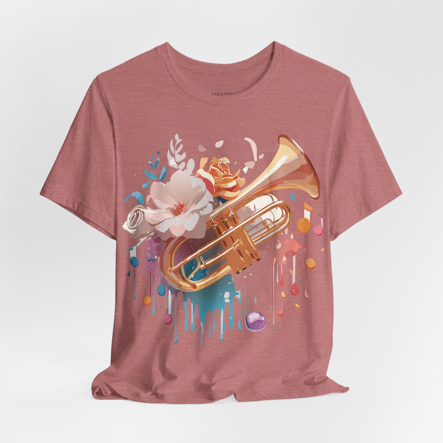 Music Graphic Unisex 100 Cotton Vintage Art with Musical Elements Tee 138