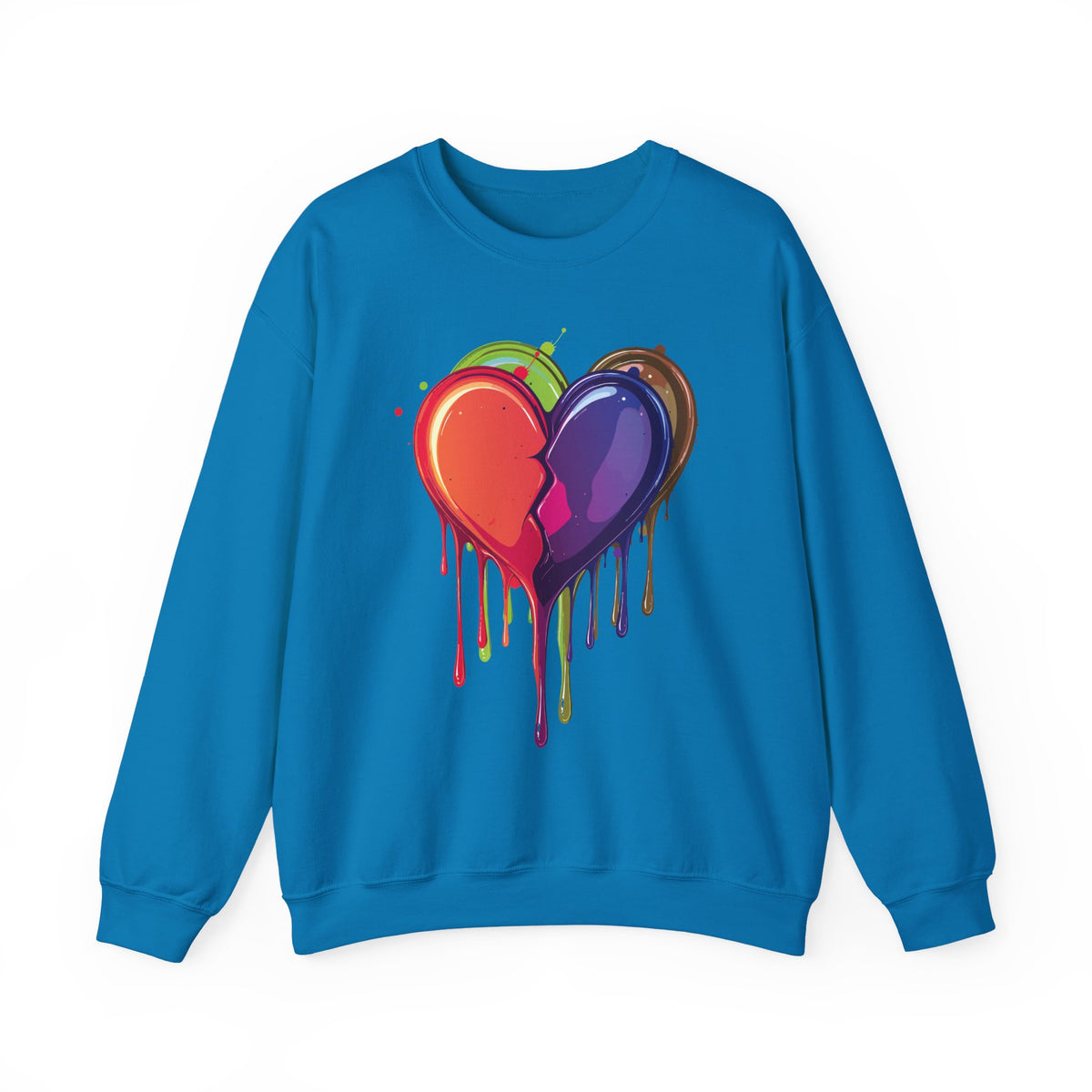 Heart Graphic Valentine's Day Sweatshirt Unisex 50/50 Cotton-Poly Sweatshirt w19