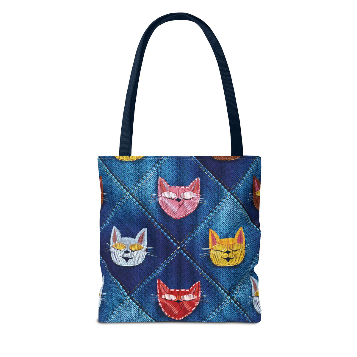 Love Day Graphic Design Denim Fabric Imitation Print Unisex Canvas Bag POLY 3 Sizes Tote Bag 201-21