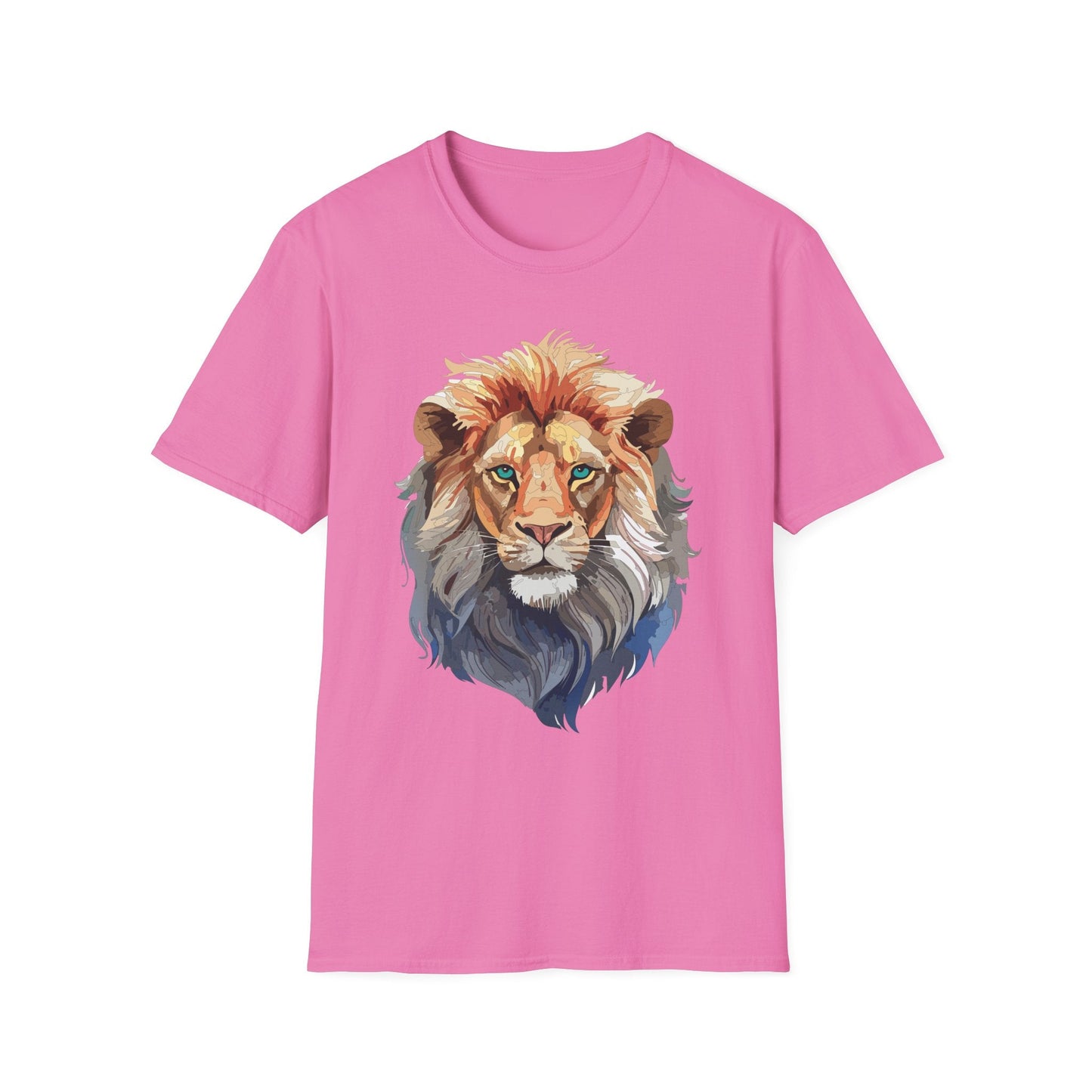 Floral Lion Shirt Unisex Tee Softstyle Gildan 64000 Comfort Fit
