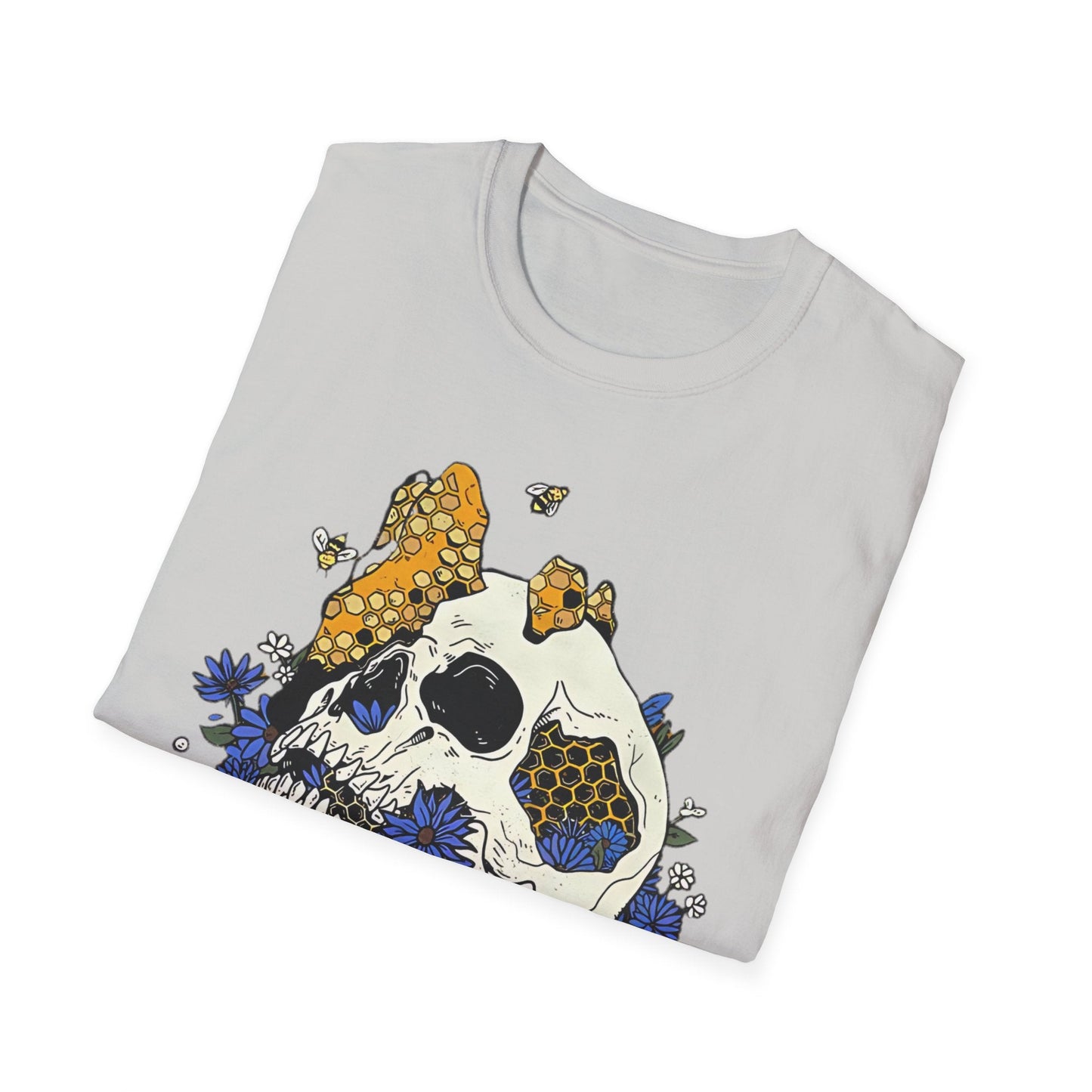 Skull Tee Shirt Unisex Skeleton Design Gildan Softstyle 64000 100 Percent Ring Spun Cotton Tee