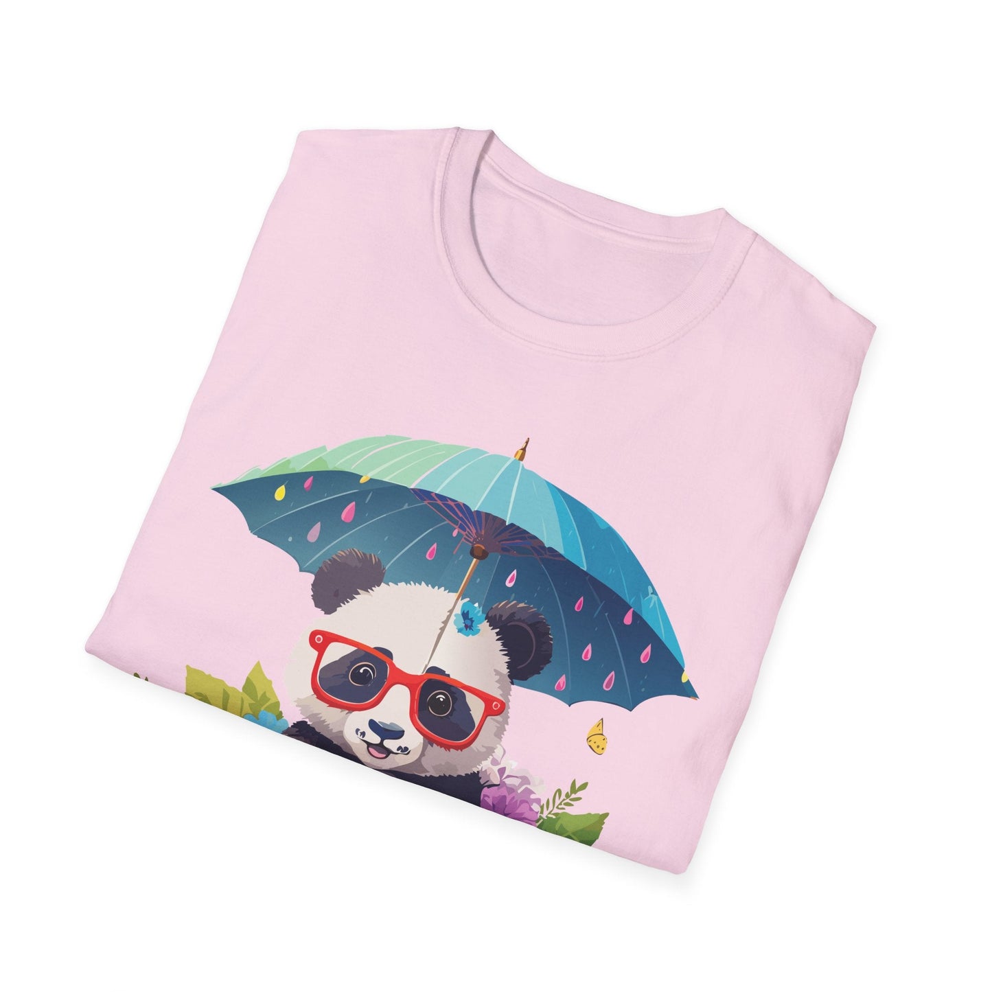 Panda Shirt Unisex Tee 100 Percent Ring Spun Cotton Softstyle Gildan 64000 Animal Print
