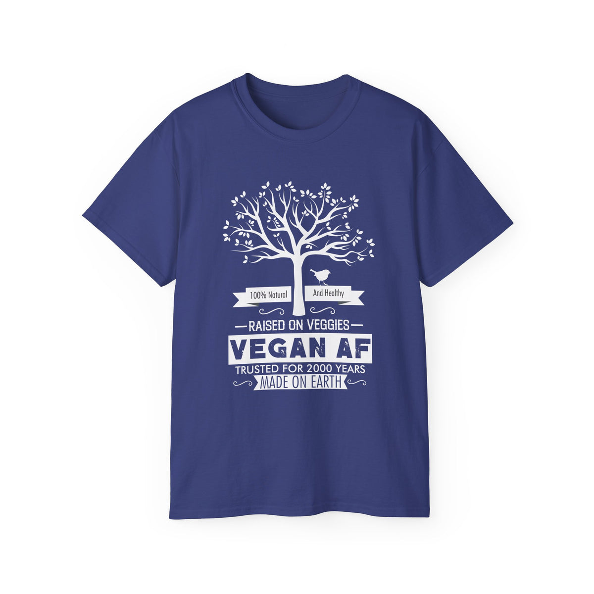 Vegan AF Tree Graphic Tee | Raised on Veggies, 100% Natural Shirt