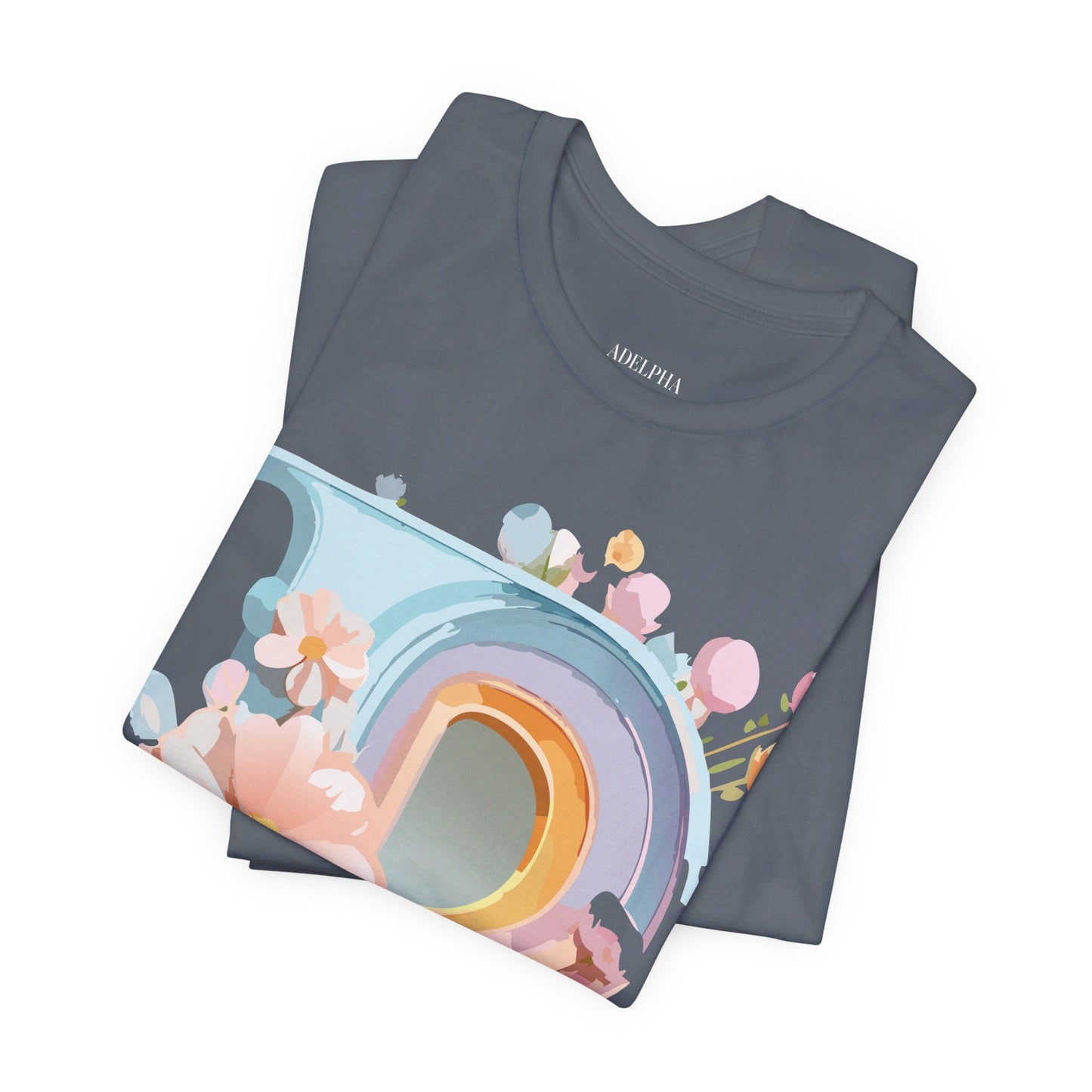 Letter P Shirt Graphic Tee Unisex Short Sleeve Vintage Inspired Art From Adelpha