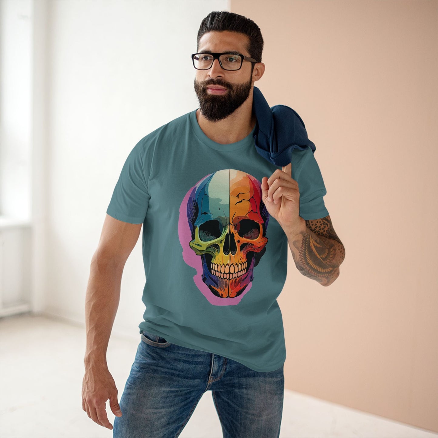 Skull Shirt Unisex Skeleton Tee Premium Cotton With Original Art Design Retro2Nova Collection
