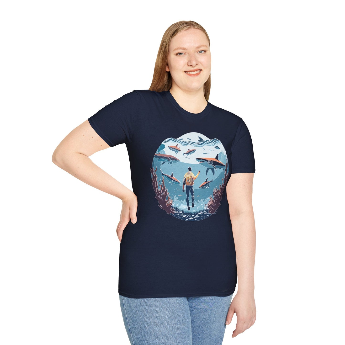 Ocean Graphic Unisex Softstyle Cotton Tee 2