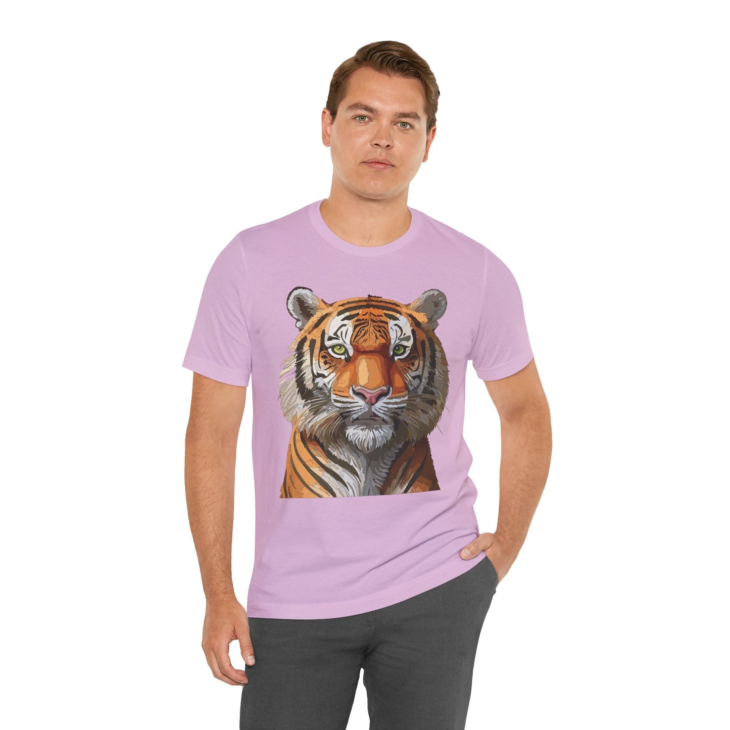 Unisex Animal Art Design Tee Shirt Wild Animals Graphic Tee Softstyle Gildan 64000