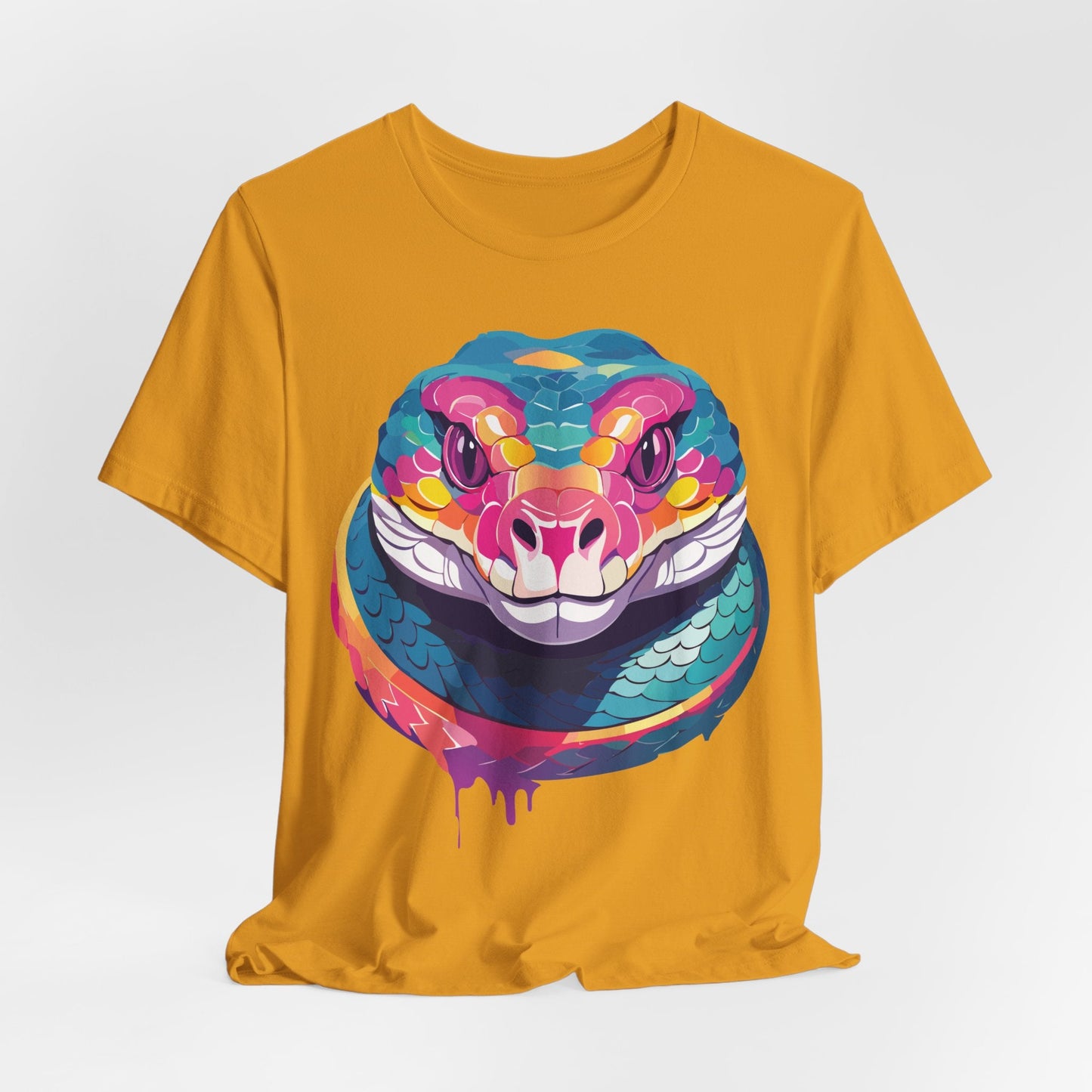 Unisex Animal Tee Shirt With Art Design, Wild Animals Short Sleeve Graphic Tee For Everyday Wear