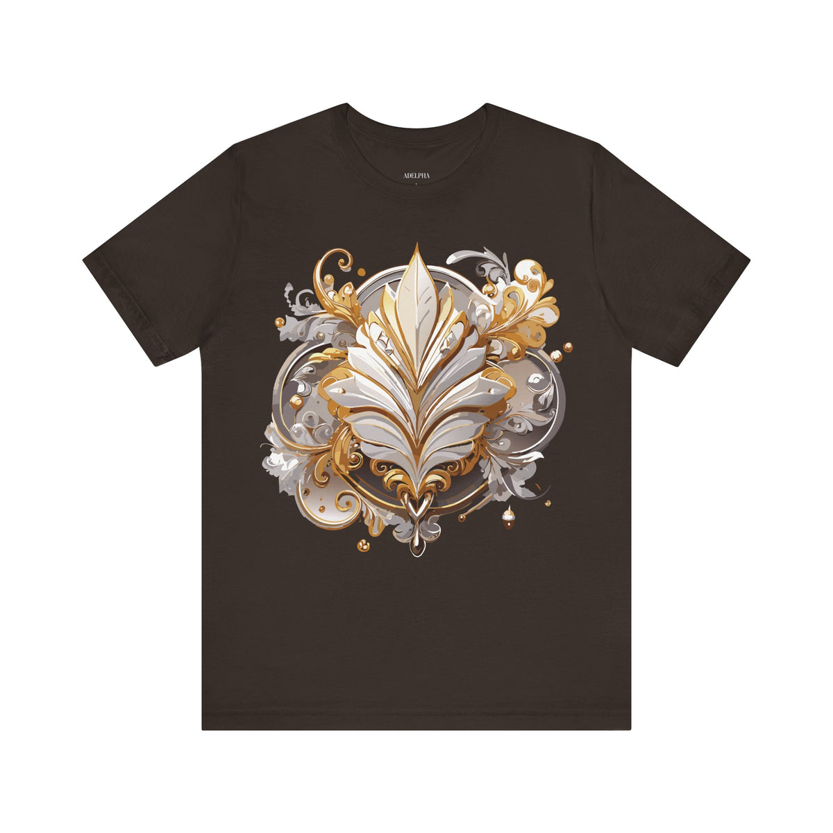 Jewelry Graphic Unisex Cotton Bella+Canvas Tee with Gemstones Art Design m40