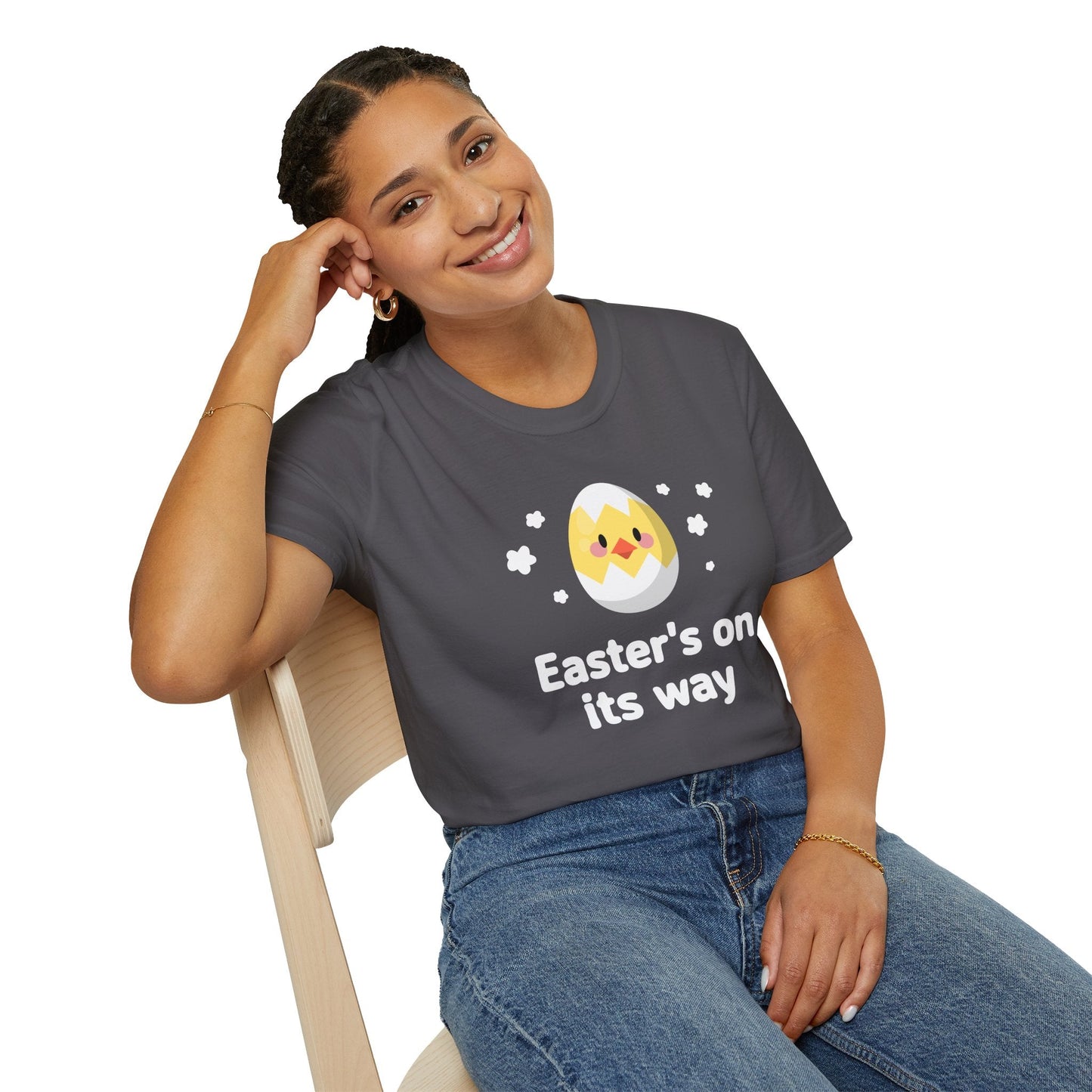 Easter Day T Shirt with Easter Design and Signature Print Unisex Gildan Softstyle Tee One Hundred Percent Cotton