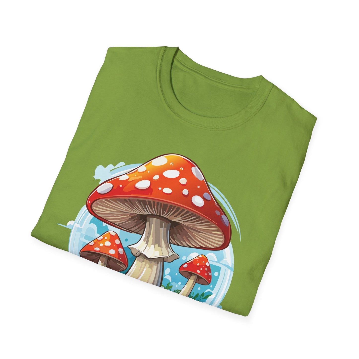 Mashroom Tee Shirt Unisex Funny Mashroom Design 100 Percent Cotton Softstyle Tee