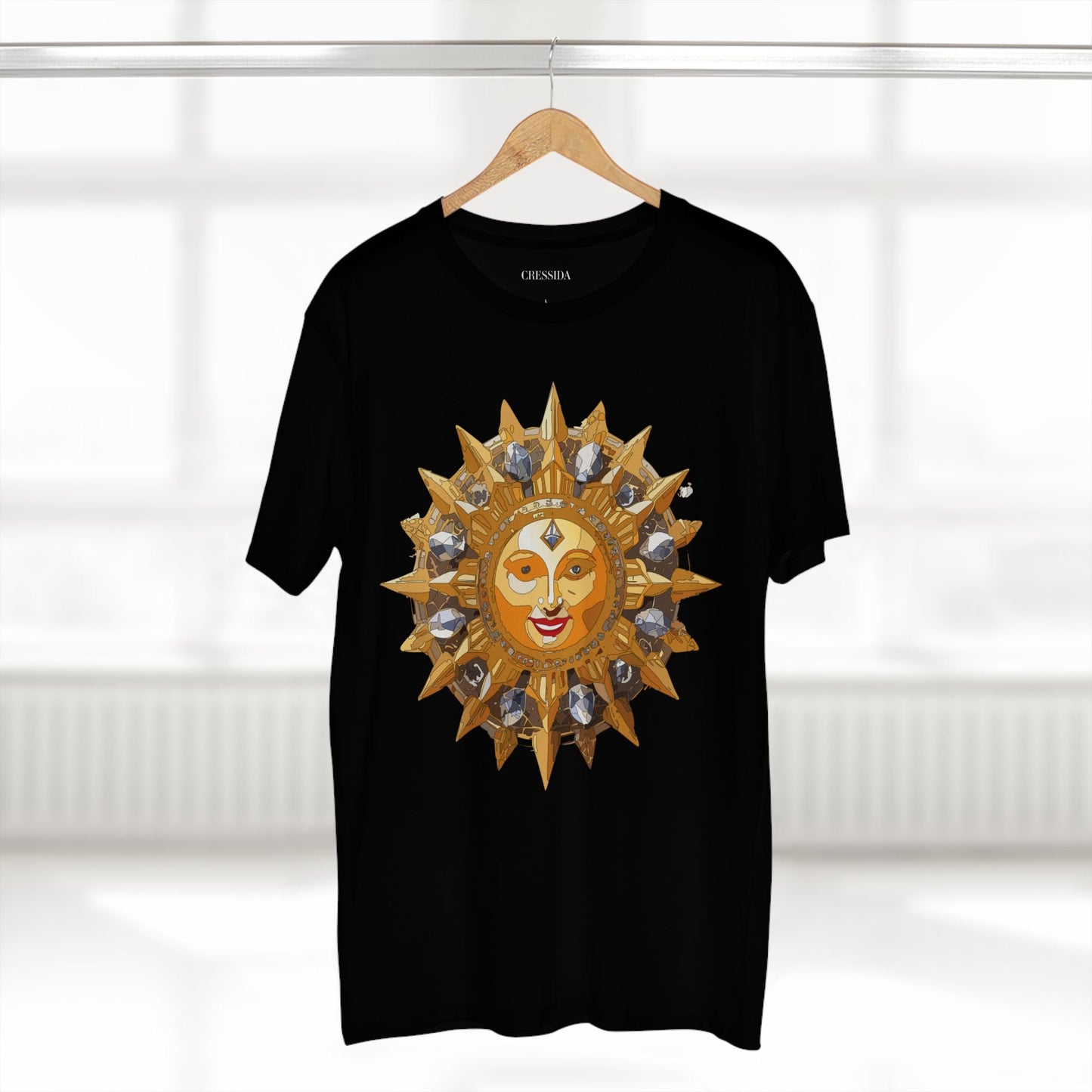 Gold Sun Graphic Unisex 100 Cotton T-Shirt with Golden Art Design 13