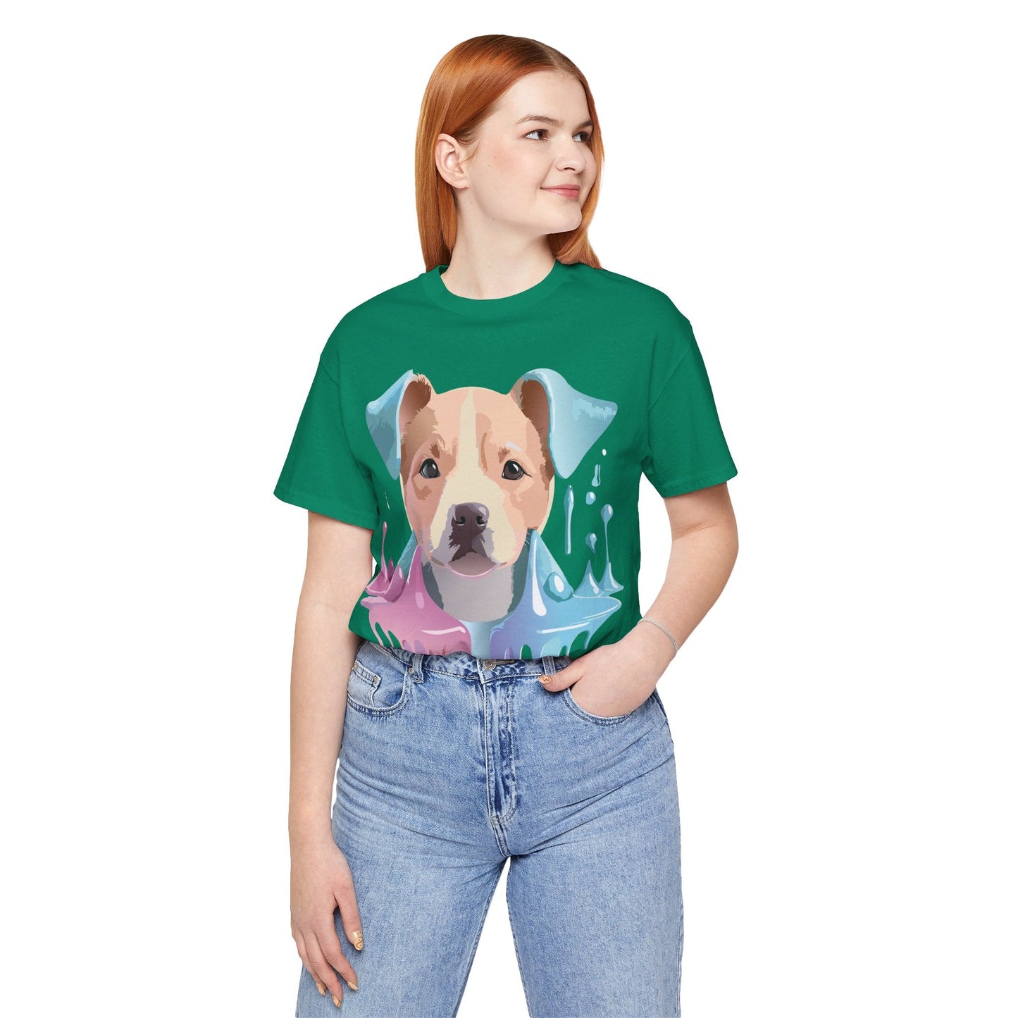 Unisex Dog Graphic Tee With Vintage Inspired Artwork By Adelpha Short Sleeve Shirt