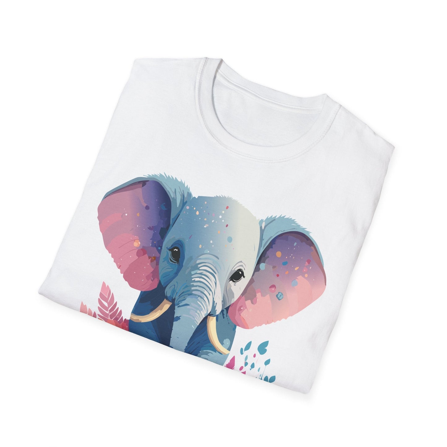 Elephant T Shirt For Adults Unisex Gildan Softstyle 64000 100 Percent Ring Spun Cotton Tee