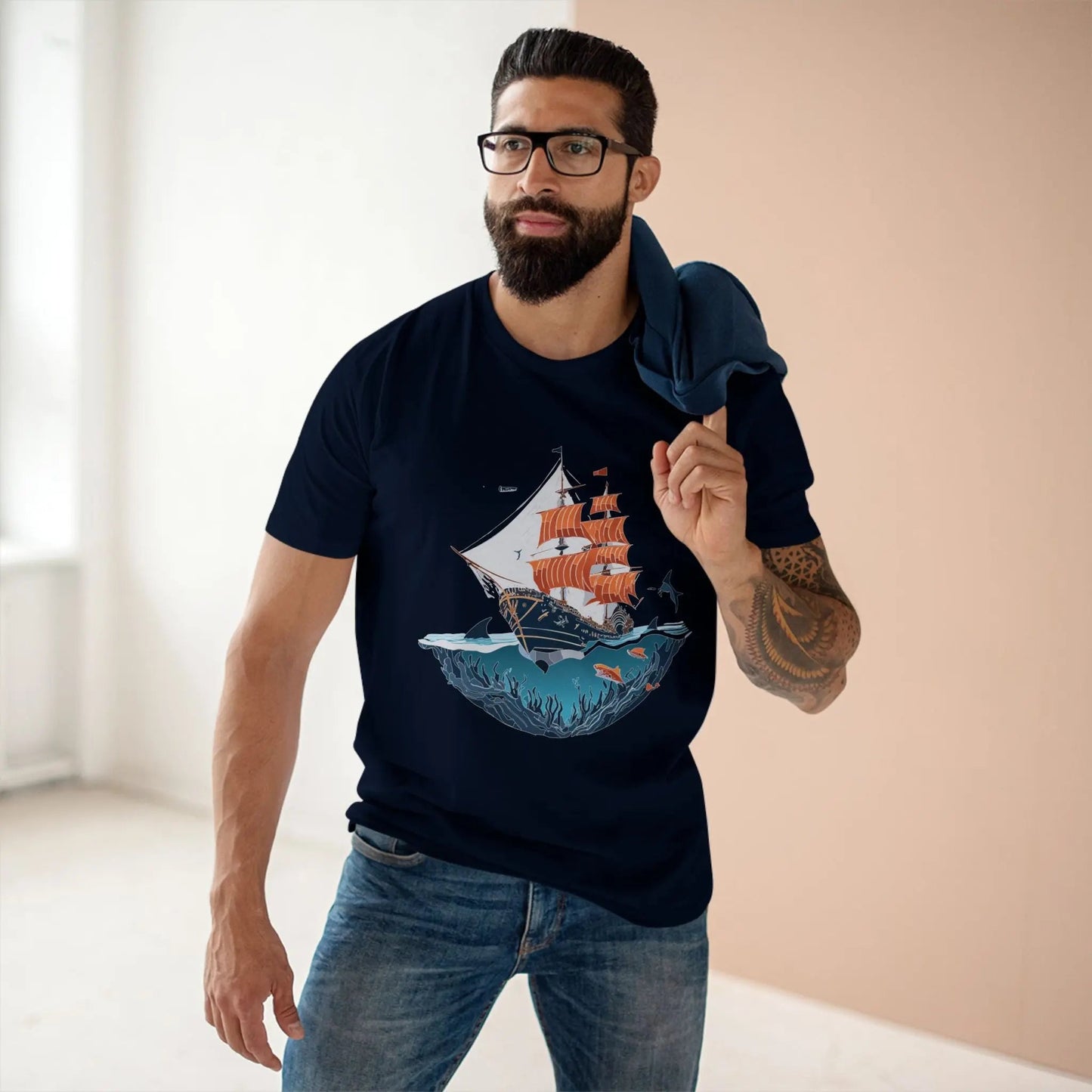 Ocean Coast Graphic Unisex 100 Cotton Staple Tee 25