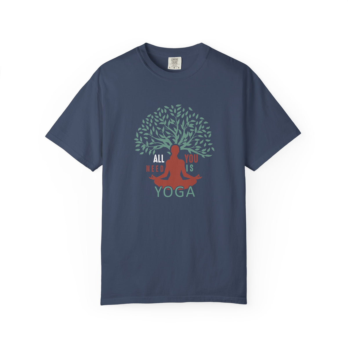 All Is Yoga Tree Pose Meditation Unisex Comfort Colors Garment-Dyed Heavyweight 100 Cotton Art Design T-Shirt w188