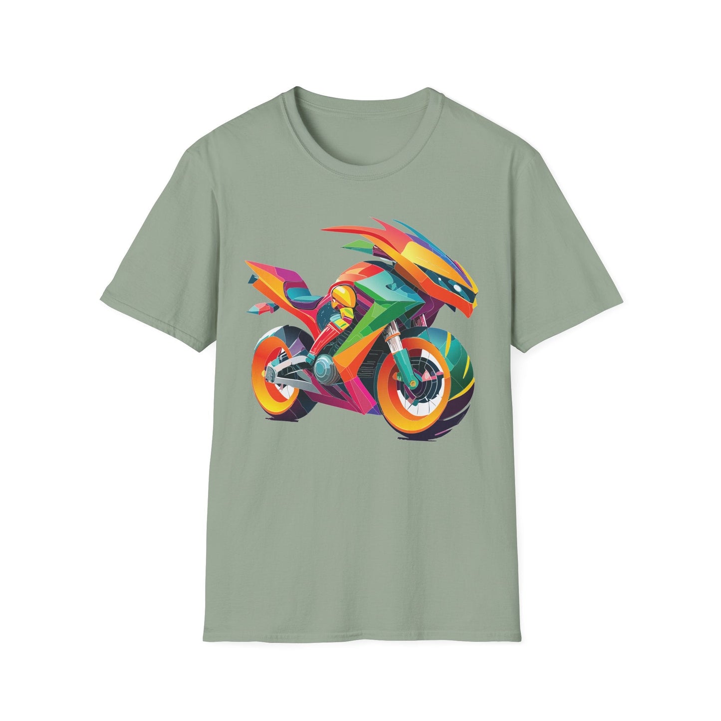 Bike Graphic Unisex Cotton Motorcycle Art Design Tee 5