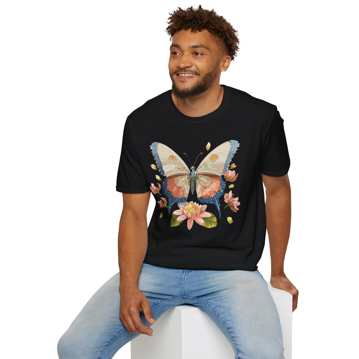 Butterfly Shirt Unisex Softstyle T Shirt Gildan 64000 100 Cotton Monarch Butterfly Gift