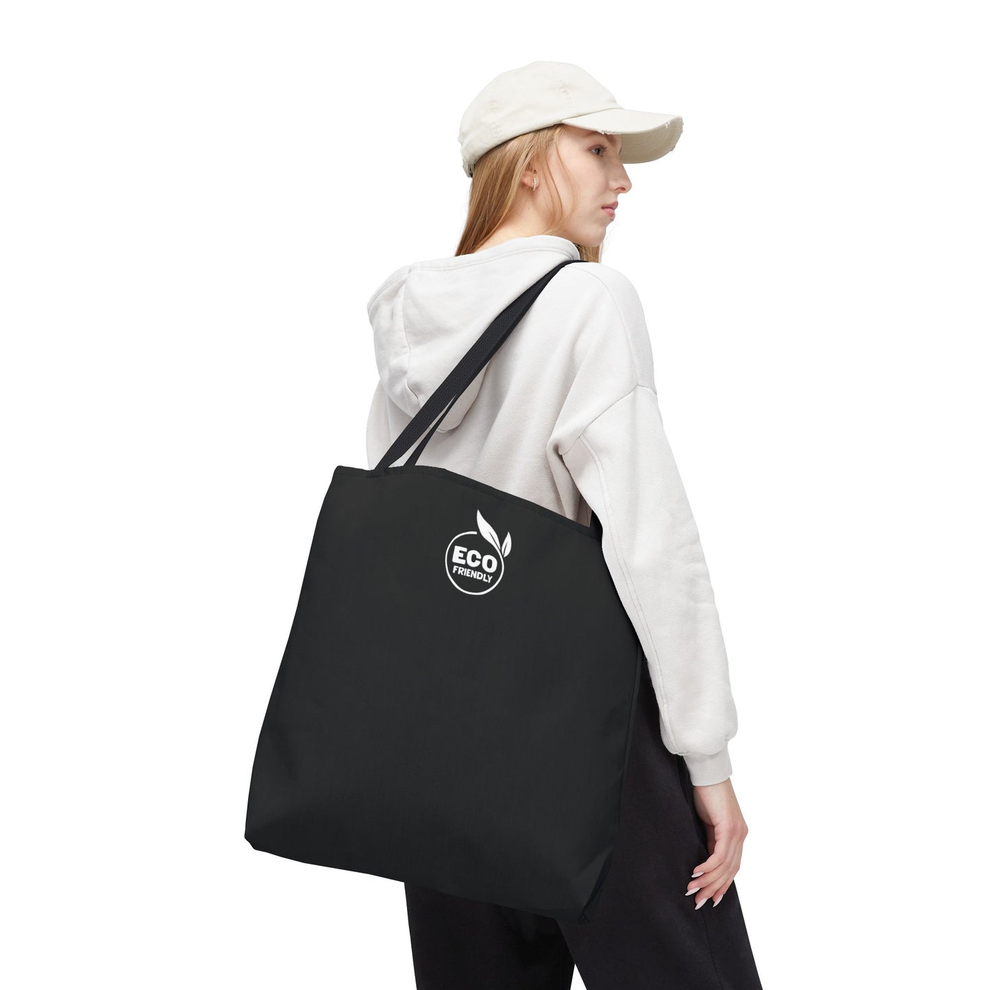 ECO BLACK COLOR CANVAS BAG HIGH-QUALITY 100% SPUN POLYESTER 3 SIZES BAG-E2