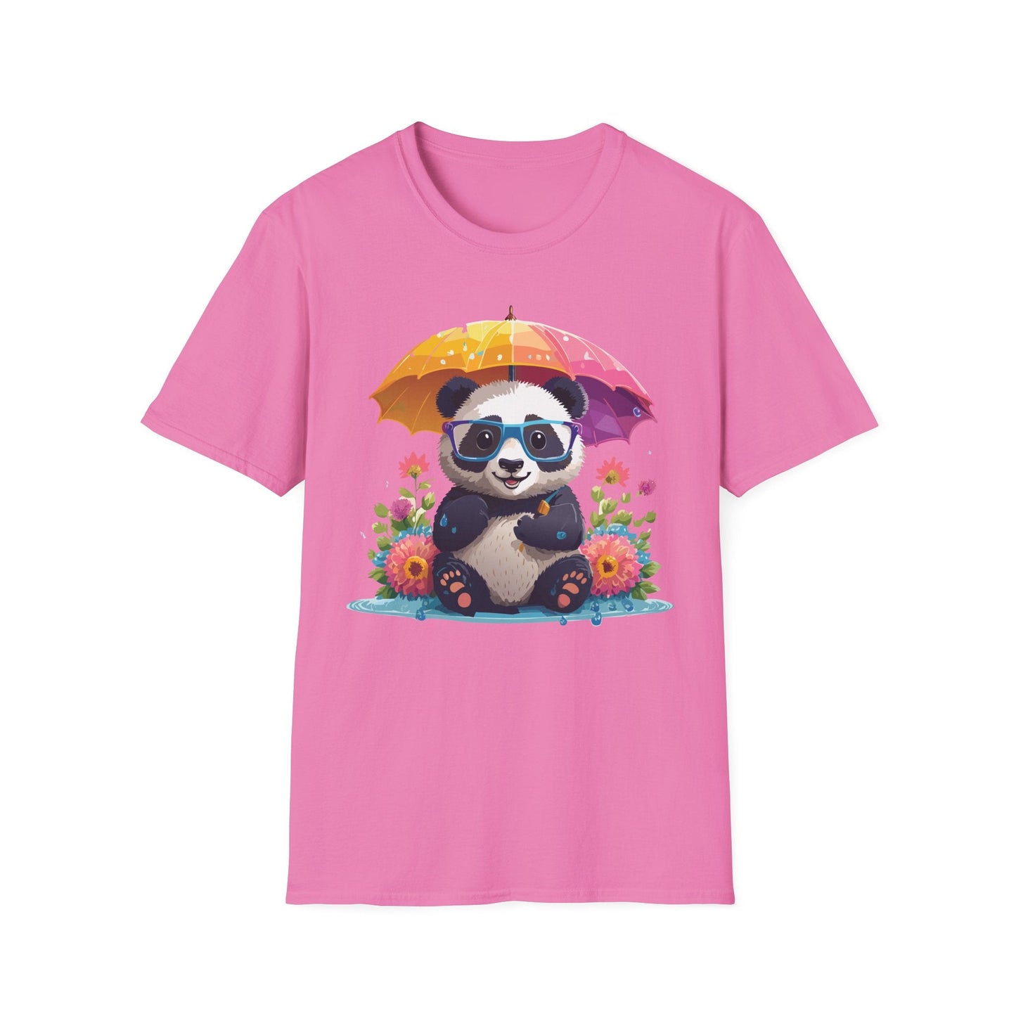 Unisex Panda Shirt Softstyle Tee 100 Percent Ring Spun Cotton Comfortable Animal Tee