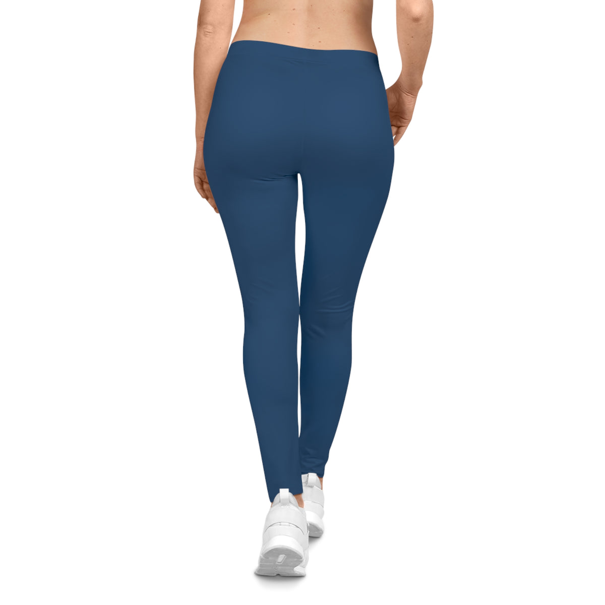 Yale Blue Color Women's Poly-Span Casual Leggings XS-2XL