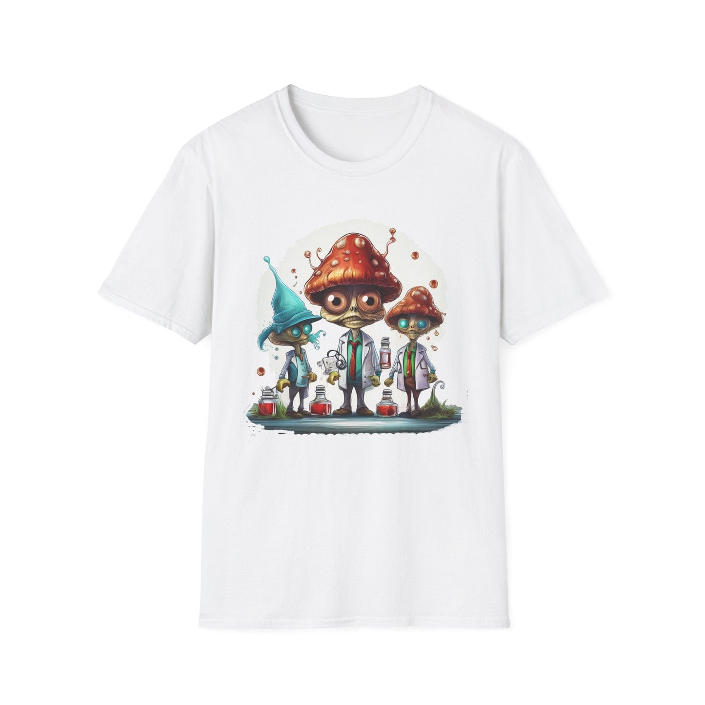 Mashroom Tee Shirt Unisex Funny Mashroom Design Cotton Tee Gildan Softstyle 64000