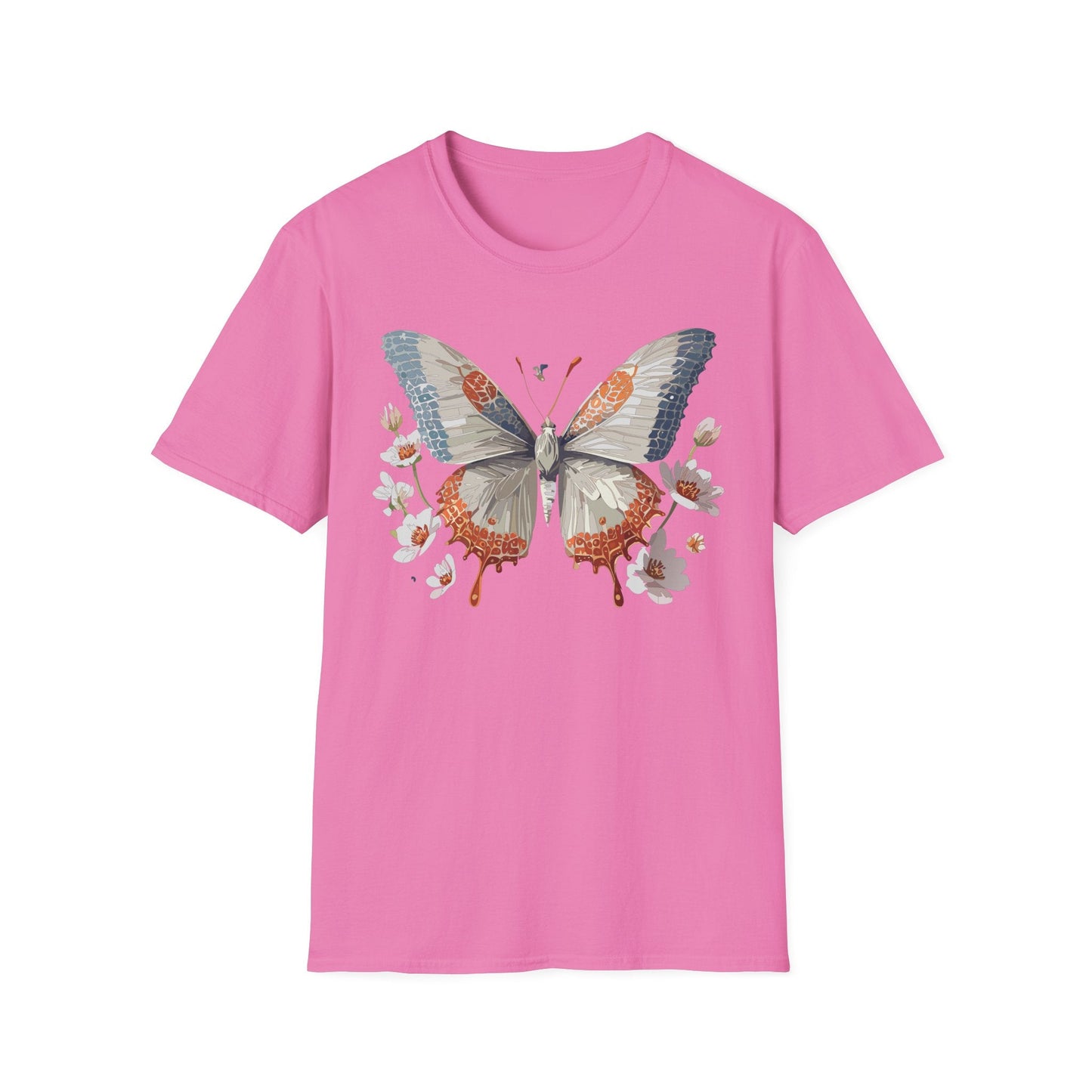 Butterfly Shirt Unisex Short Sleeve Cotton Tee Monarch Design For Men Women Comfort