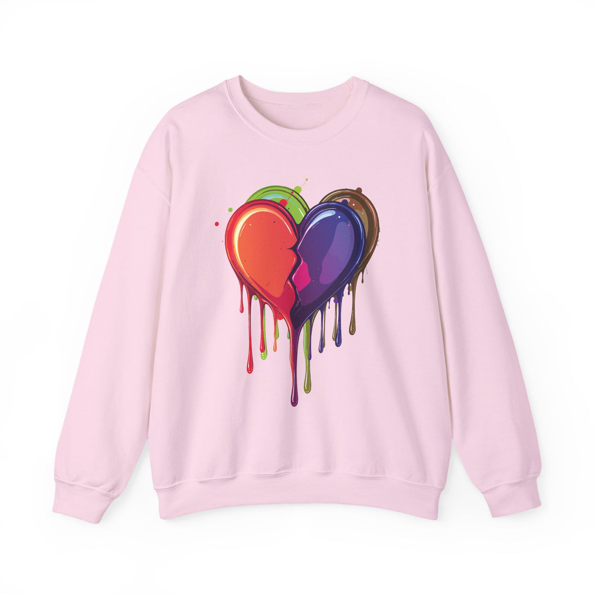 Heart Graphic Valentine's Day Sweatshirt Unisex 50/50 Cotton-Poly Sweatshirt w19