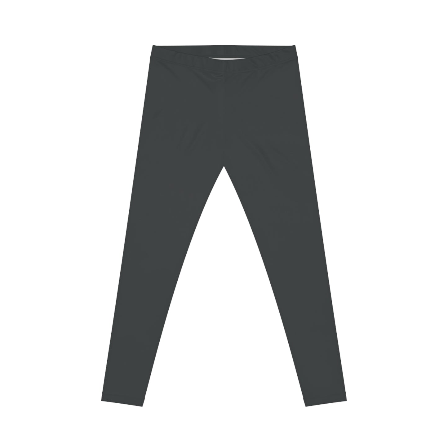 Gunmetal Grey Color Women's Poly-Span Casual Leggings Print Everyday Activewear Pants