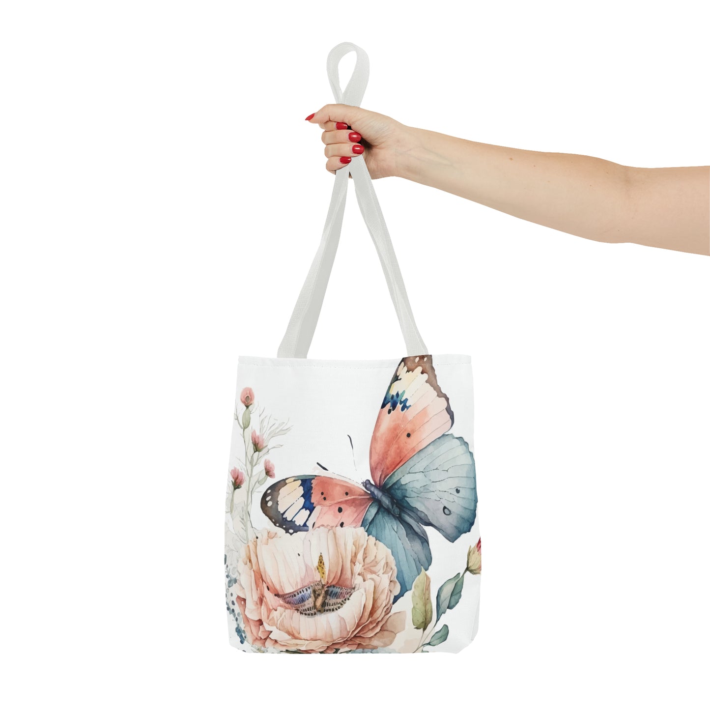 Bolsa de lona con estampados de mariposas 