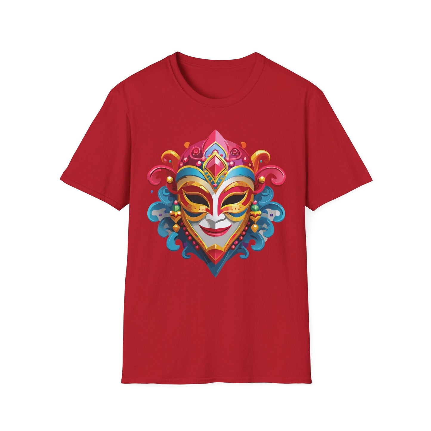 Mask Tee Shirt Unisex Masquerade Tees Softstyle 64000 100 Percent Cotton Lightweight Breathable
