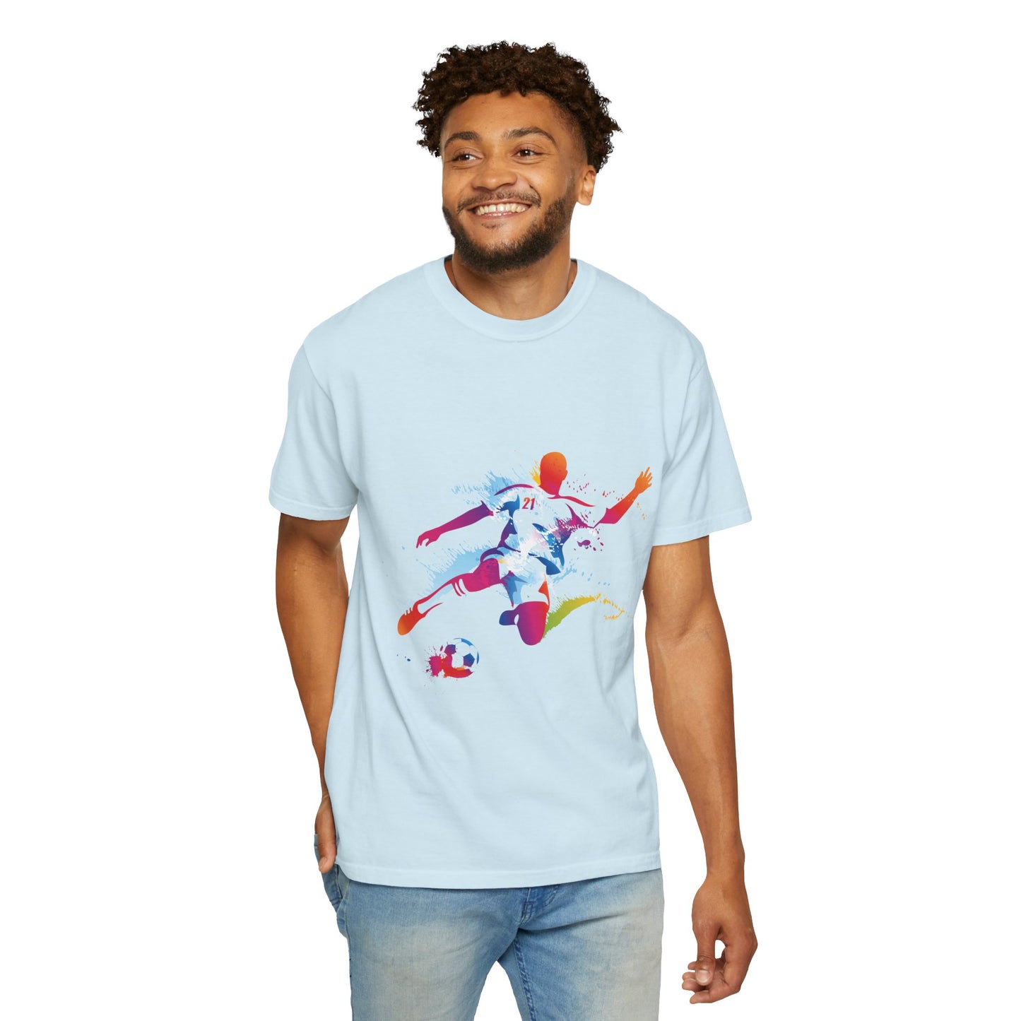 Unisex T-shirt with sports art design