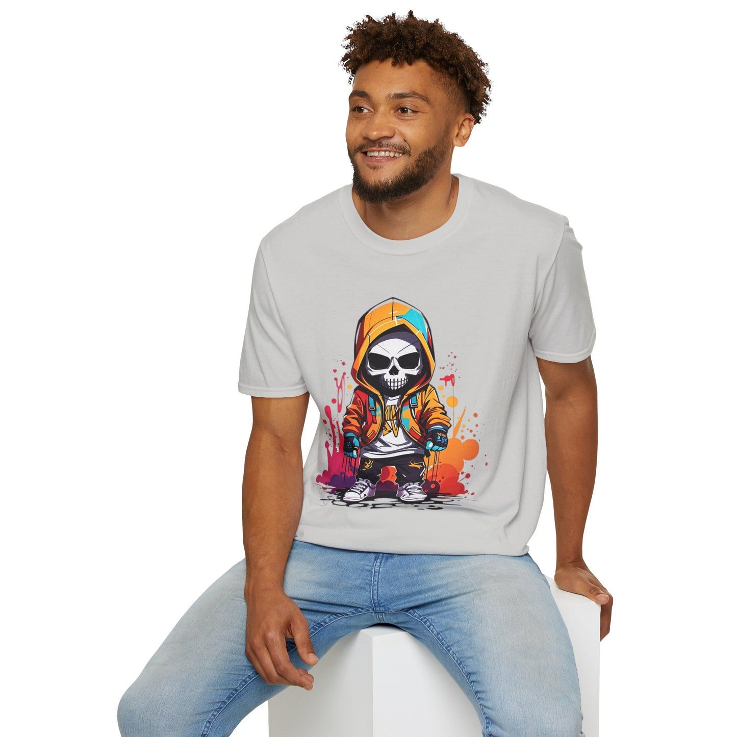 Skull Graphic Unisex Cotton T-shirt with Skeleton Artwork Design 30