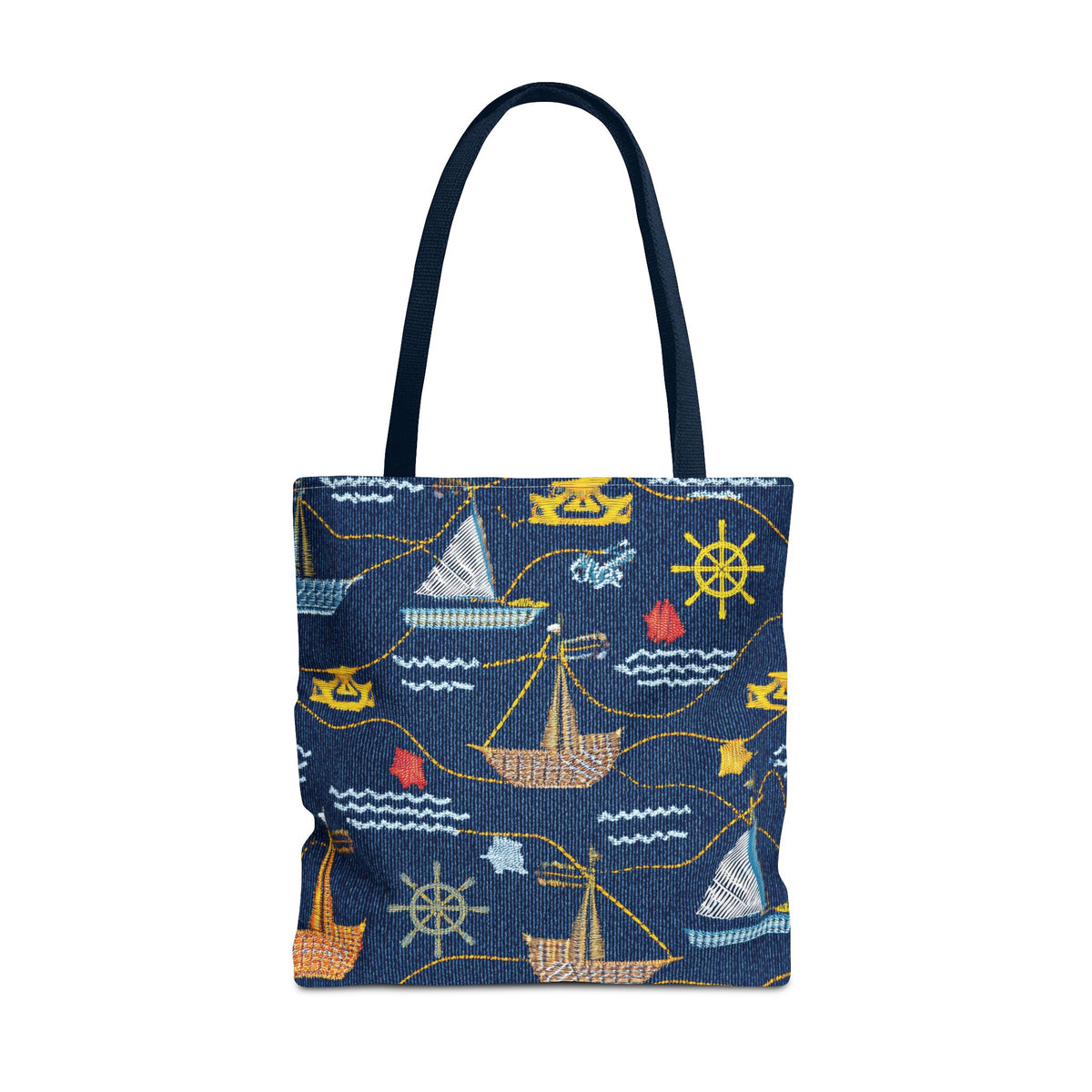 Denim Fabric Imitation Print Unisex Canvas Bag Poly Spun 3 Sizes Tote Bag 182-13