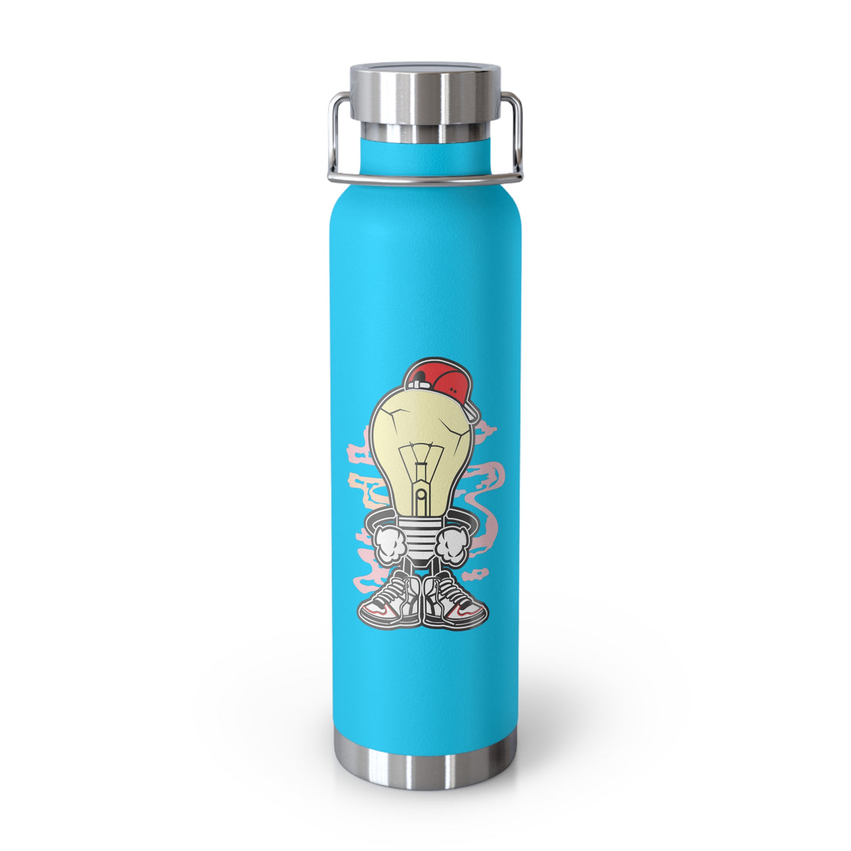 22oz Copper Insulated Water Bottle with Cartoon Design - CV97