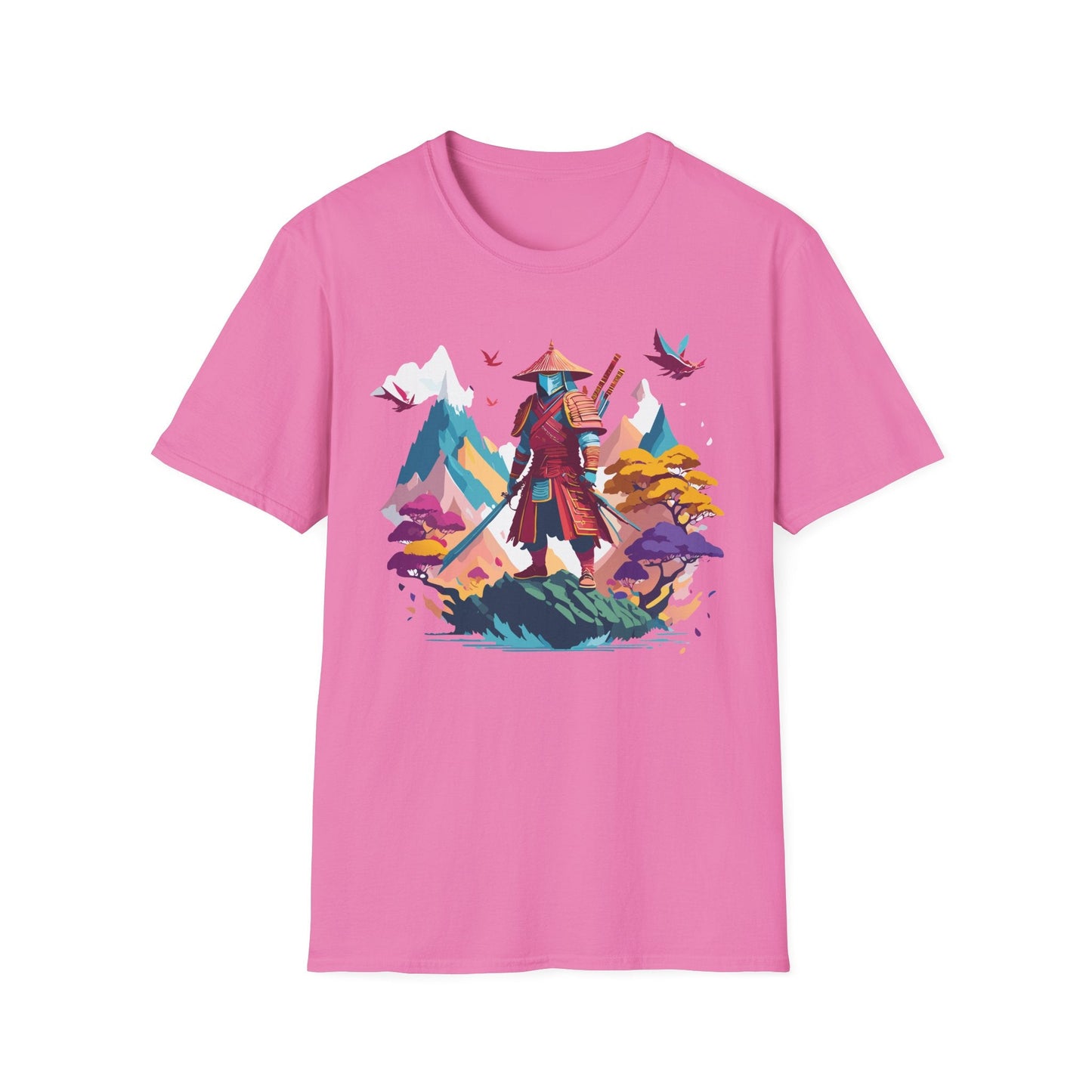 Samurai Shirt Unisex Samurai Tee Short Sleeve Gildan Softstyle 64000 100 Percent Ring Spun Cotton