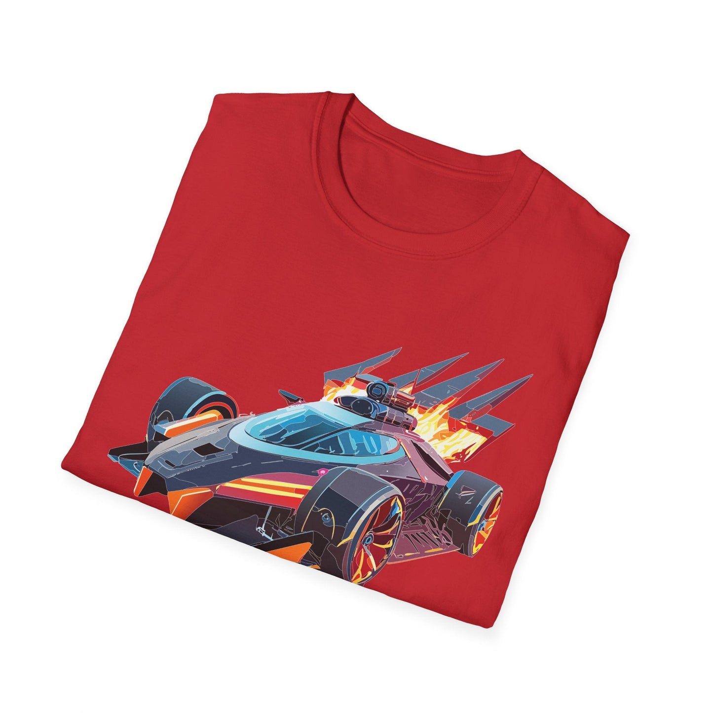 Car Graphic Unisex Cotto Softstyle Art Design with Hot Wheels Artwork Tee 6