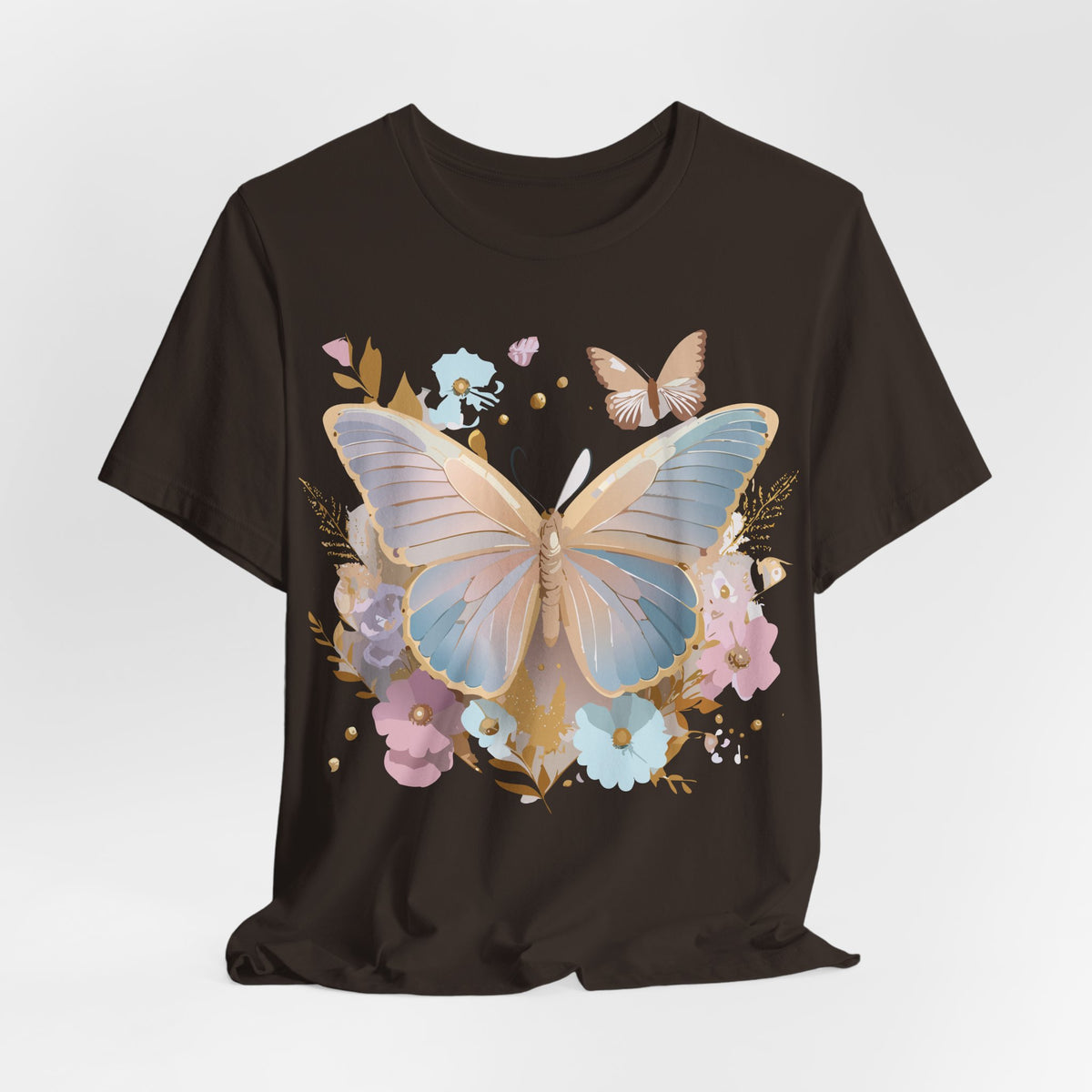 Butterfly Graphic Unisex Cotton Bella+Canvas Tee with Art Design n72