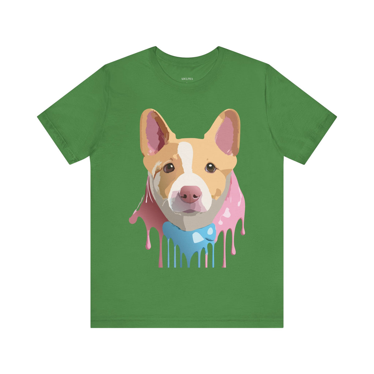 Dog Graphic Unisex Cotton Bella+Canvas Tee with Art Animal Design e119