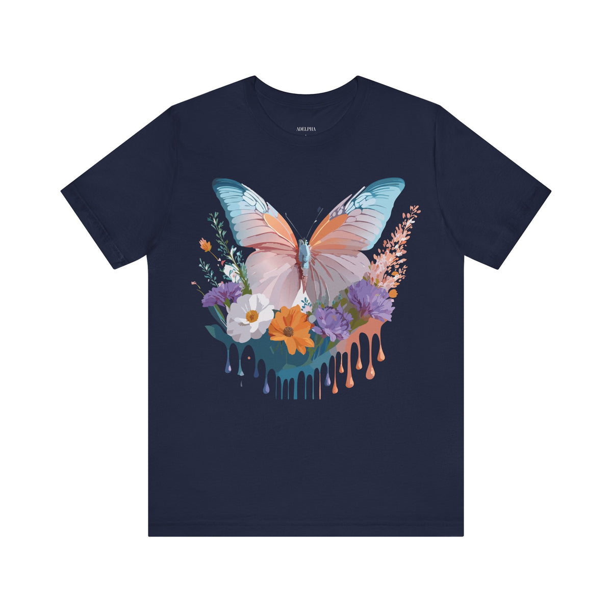 Butterfly Graphic Unisex Cotton Bella+Canvas Tee with Art Design n12