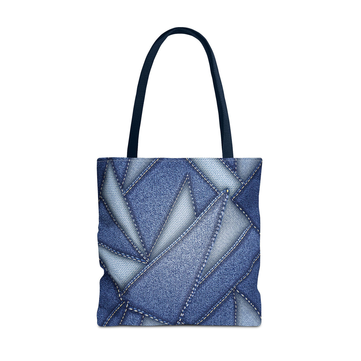 Denim Fabric Imitation Print Unisex Canvas Bag Poly Spun 3 Sizes Tote Bag 111