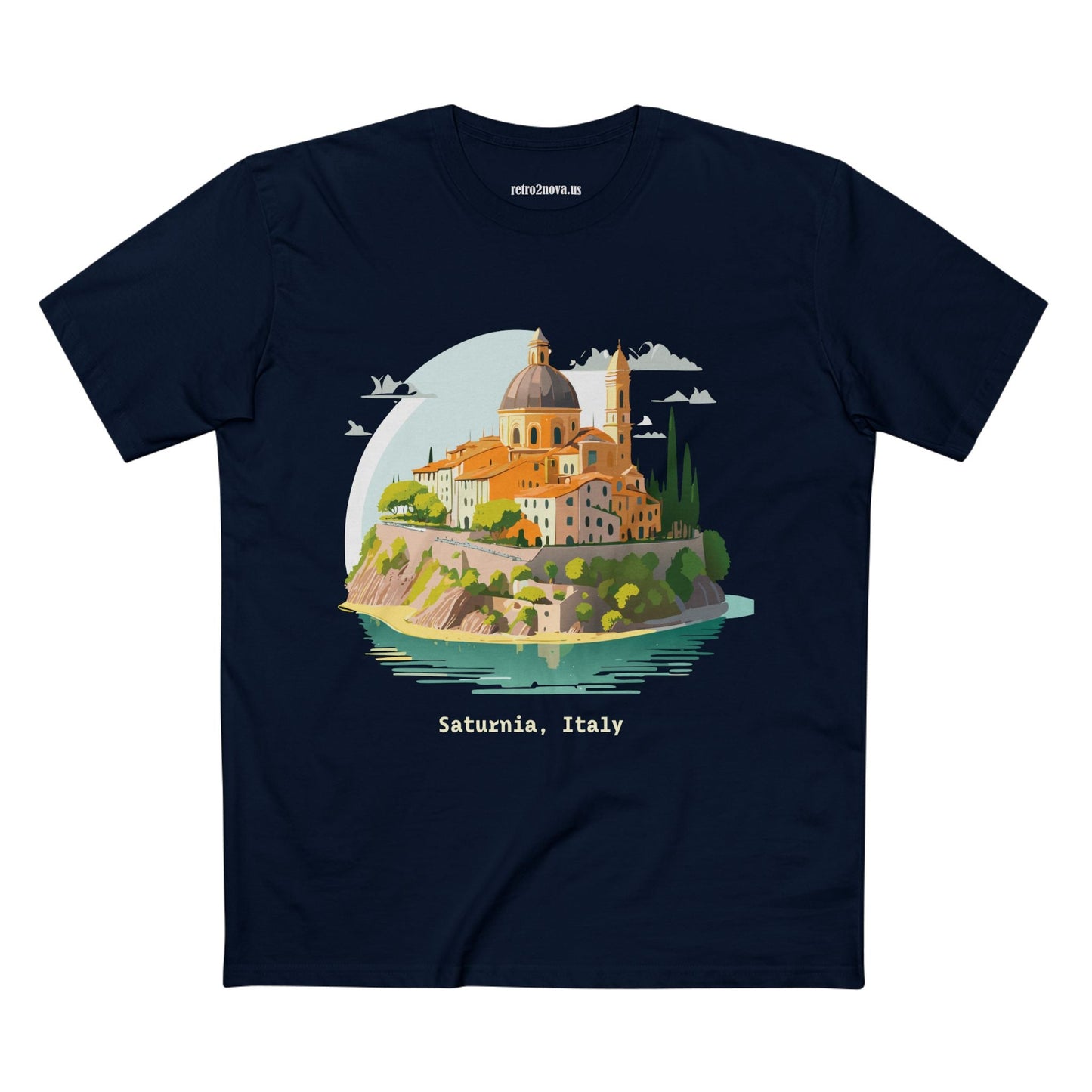 Italy Travel Shirt Unisex Cotton Tee With Original Art Design Retro2Nova Edition