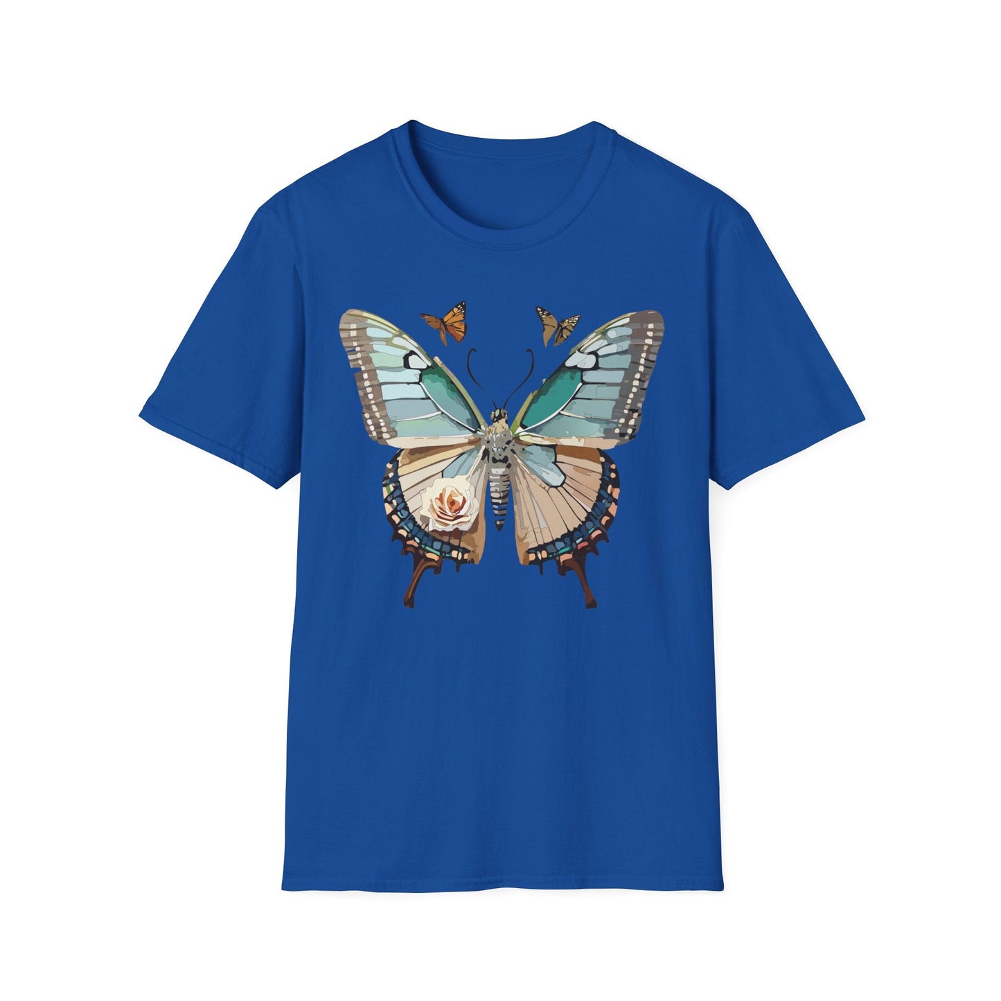 Butterfly Shirt Unisex T Shirt Monarch Print Softstyle Premium Gildan 64000 Cotton Tee