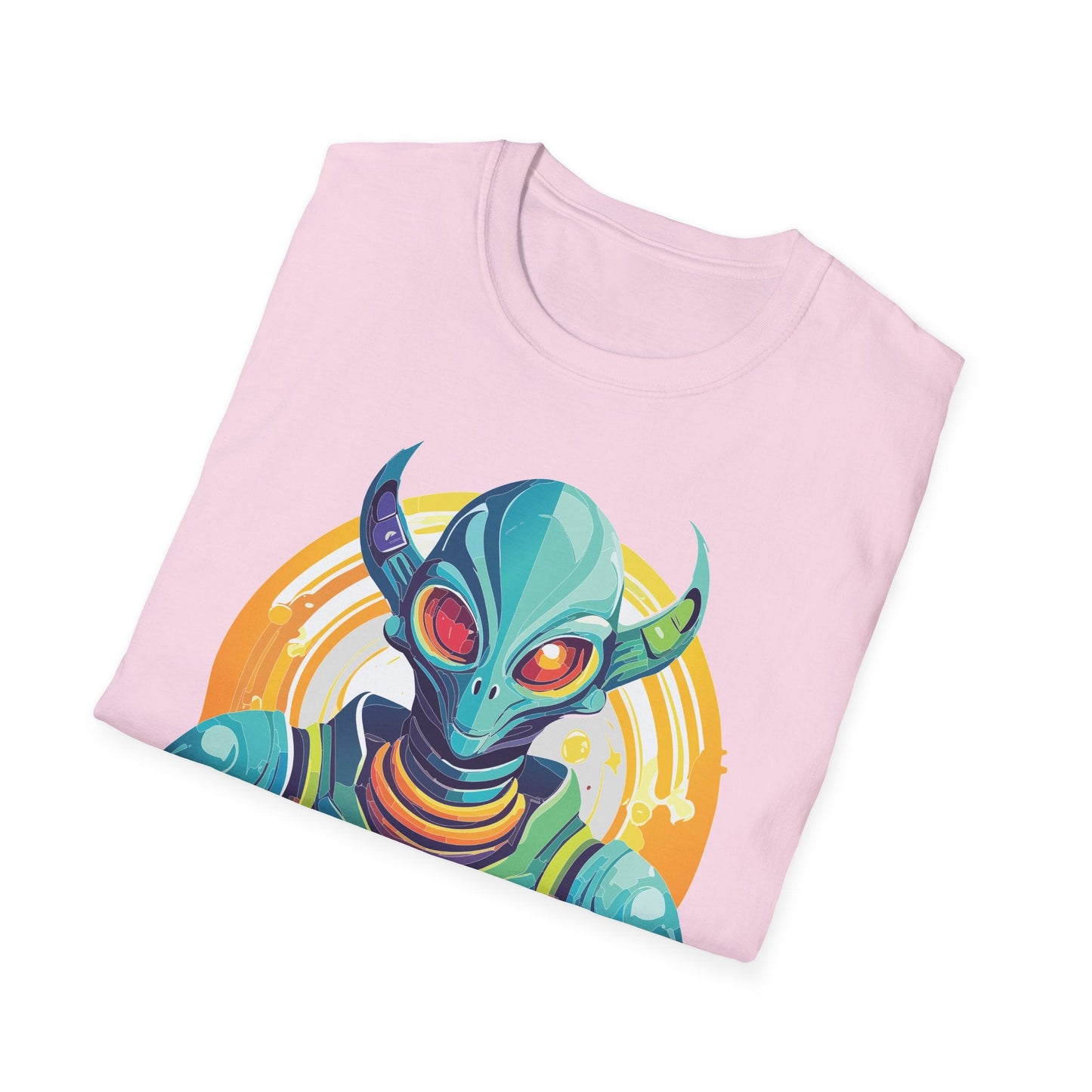 Alien Graphic Unisex Cotton Softstyle UFO Artwork Tee 9