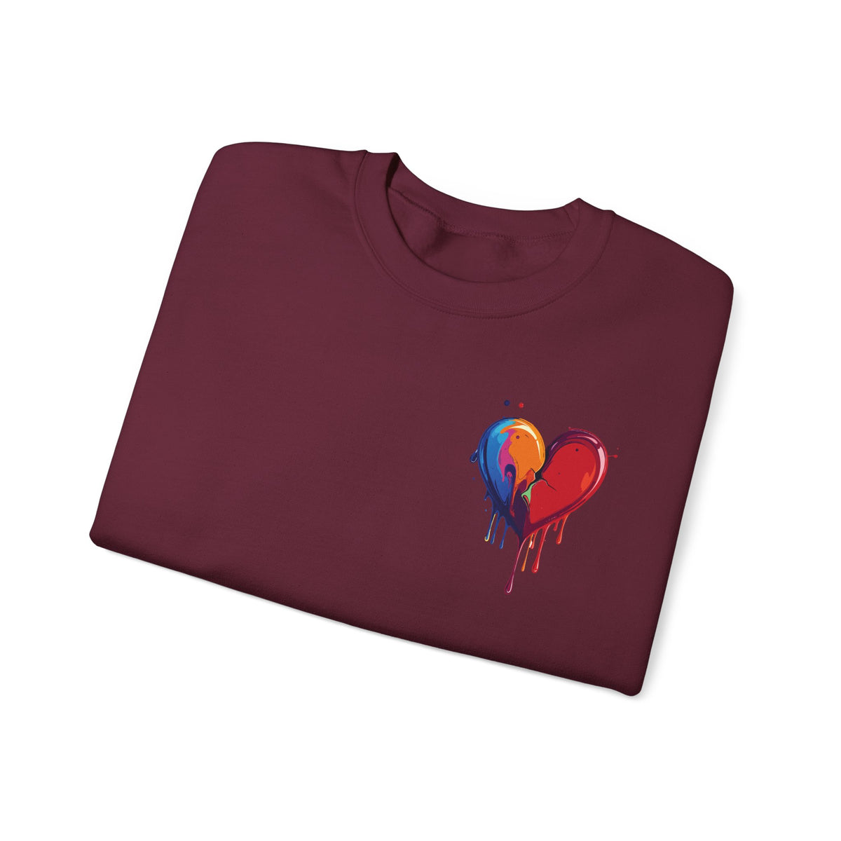 Small Bleeding Heart Sweatshirt, Small Heart Sweatshirt, Valentine's Day Sweatshirt, Heart Sweatshirt 117